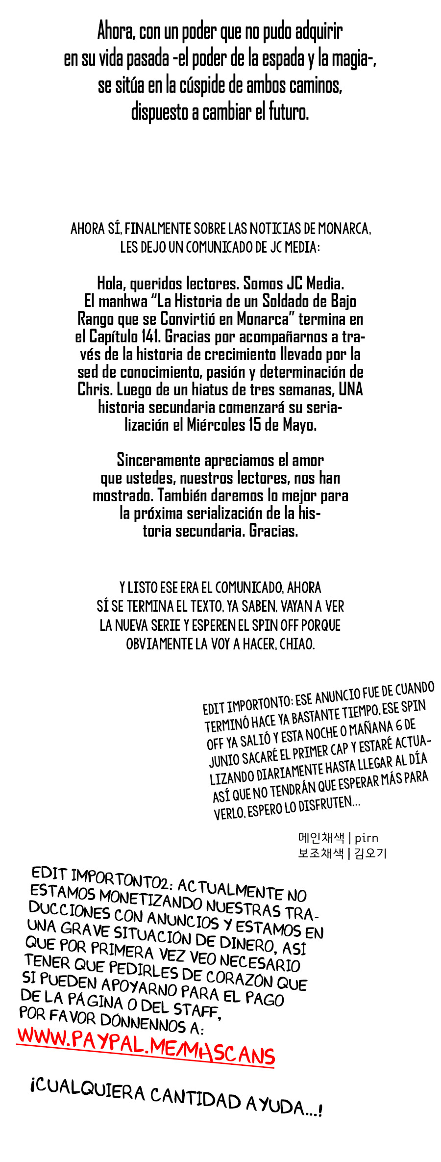 De un Simple Soldado a Monarca Capitulo 141.2 página 27