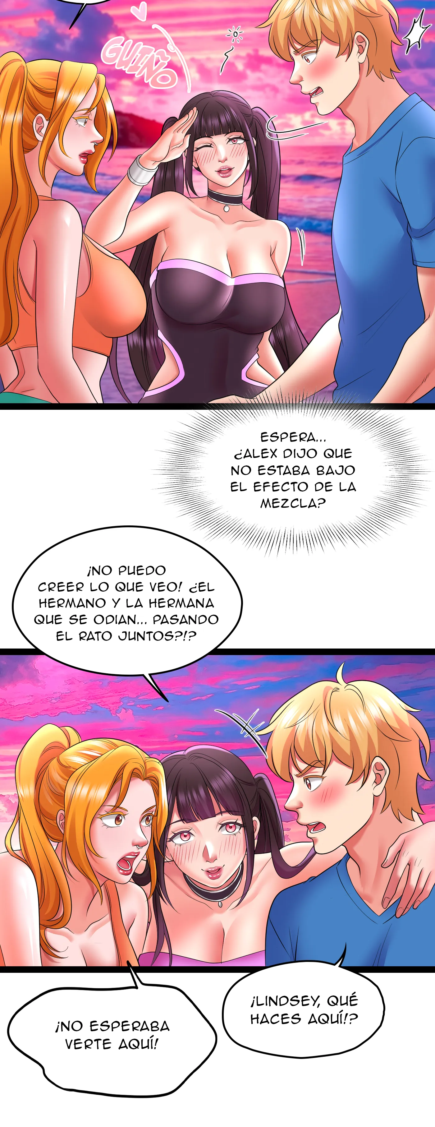 Vacaciones De Primavera Con Hermanastra (Sin censura) Capitulo 12 página 16