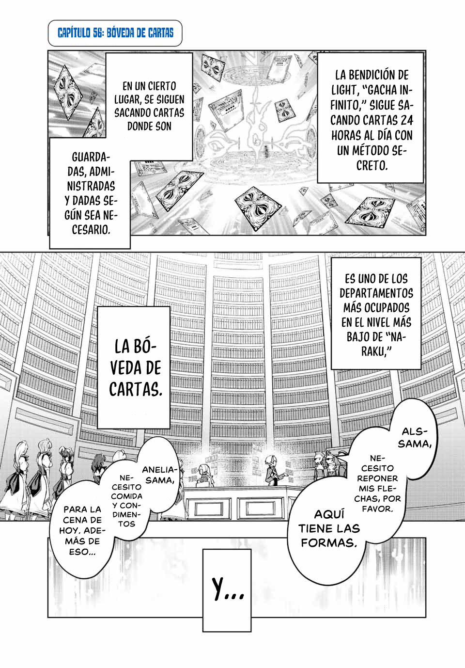 Shinjiteita Nakama Tachi Ni Dungeon Okuchi De Korosare Kaketa ga Gift 『Mugen Gacha』 De Level 9999 No Nakama Tachi Wo Te Ni Irete Moto Party Member To Sekai Ni Fukushu &amp; 『Zamaa!』 Shimasu! Capitulo 56: Bovéda de cartas página 2