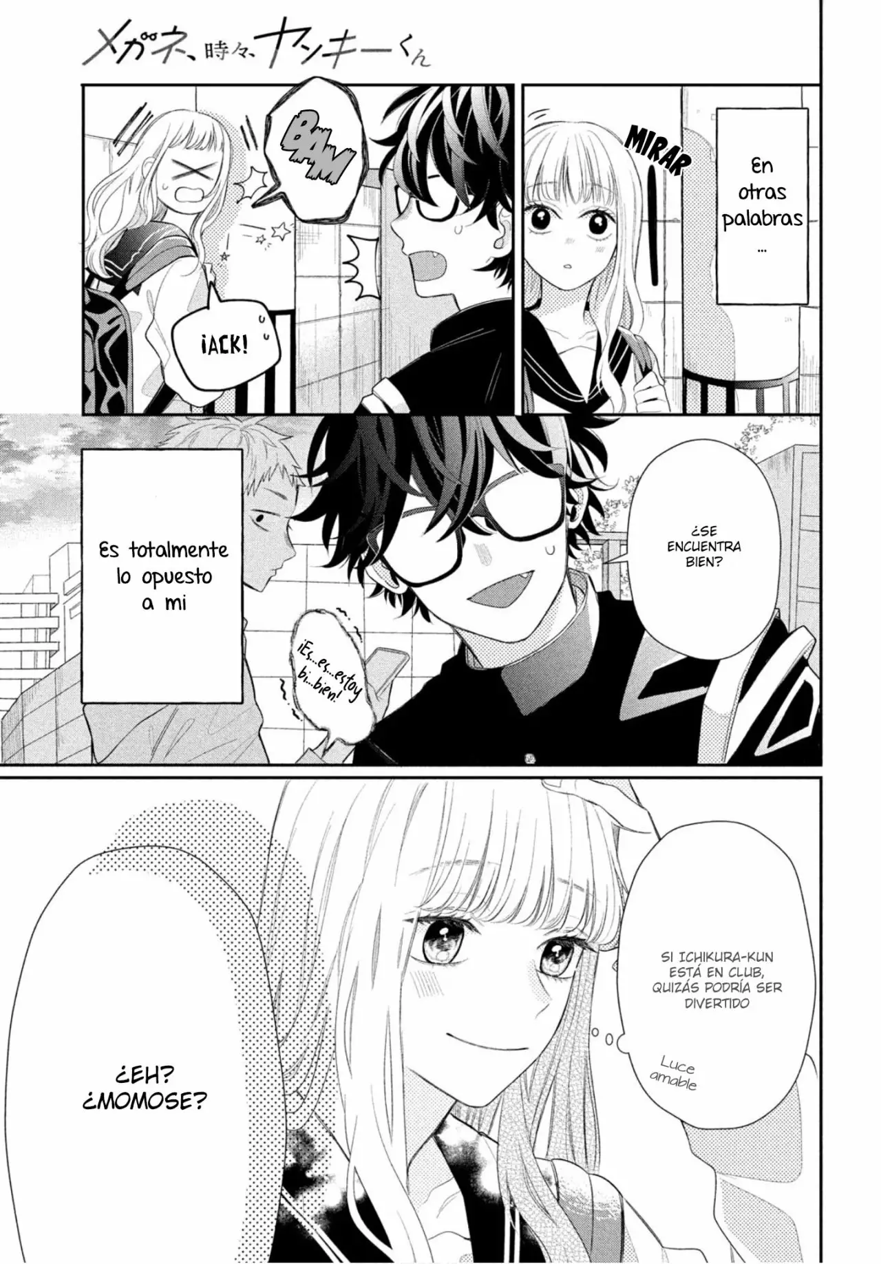 Megane, Tokidoki, Yankee-kun Capitulo 1: Ichikura-kun del club de apoyo página 11