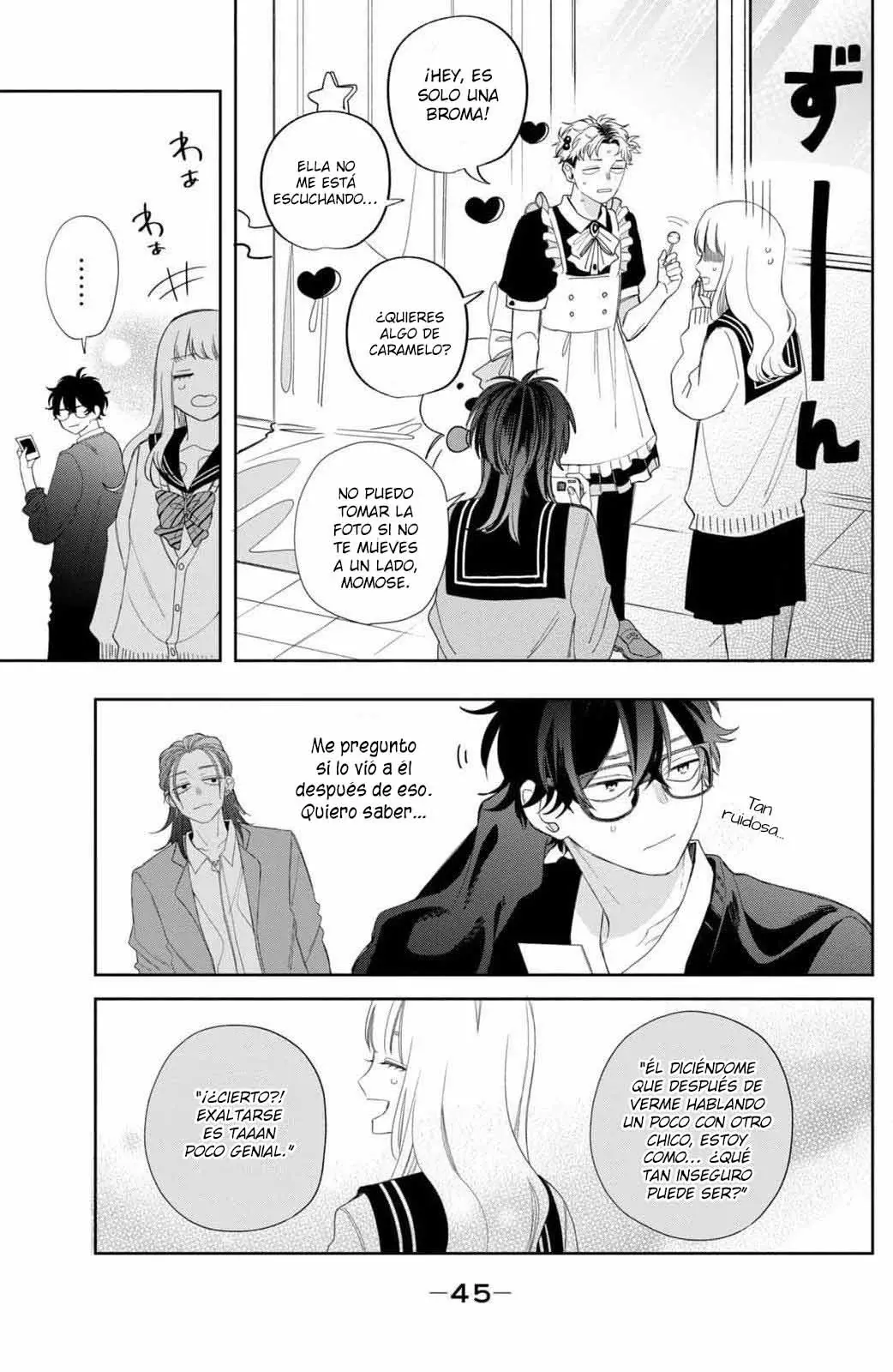 Megane, Tokidoki, Yankee-kun Capitulo 21: No me gusta nada Él página 44