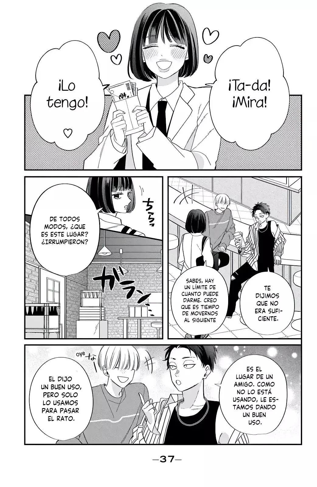 Megane, Tokidoki, Yankee-kun Capitulo 29: Sé valiente página 34