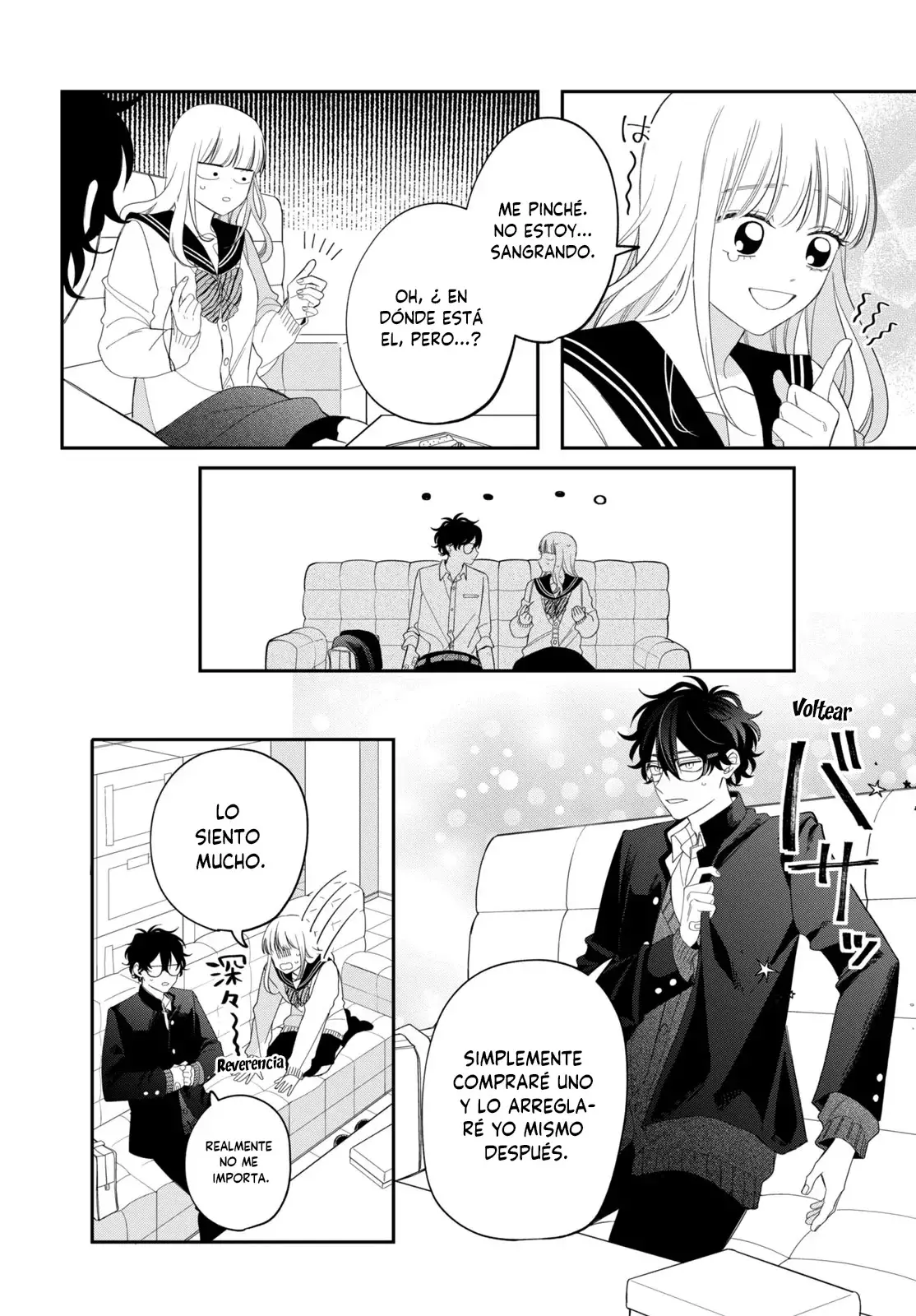Megane, Tokidoki, Yankee-kun Capitulo 33: Secundaria Gekka 1-A página 34