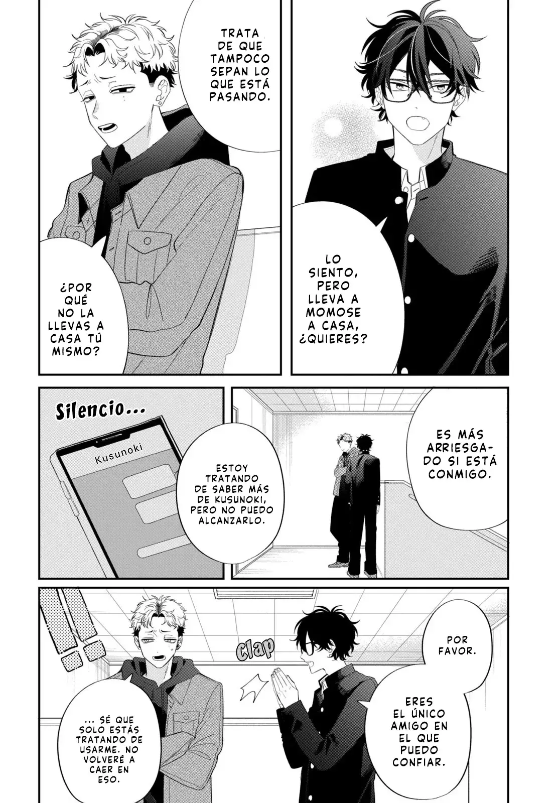 Megane, Tokidoki, Yankee-kun Capitulo 36: Momose y Kusunoki-kun página 5