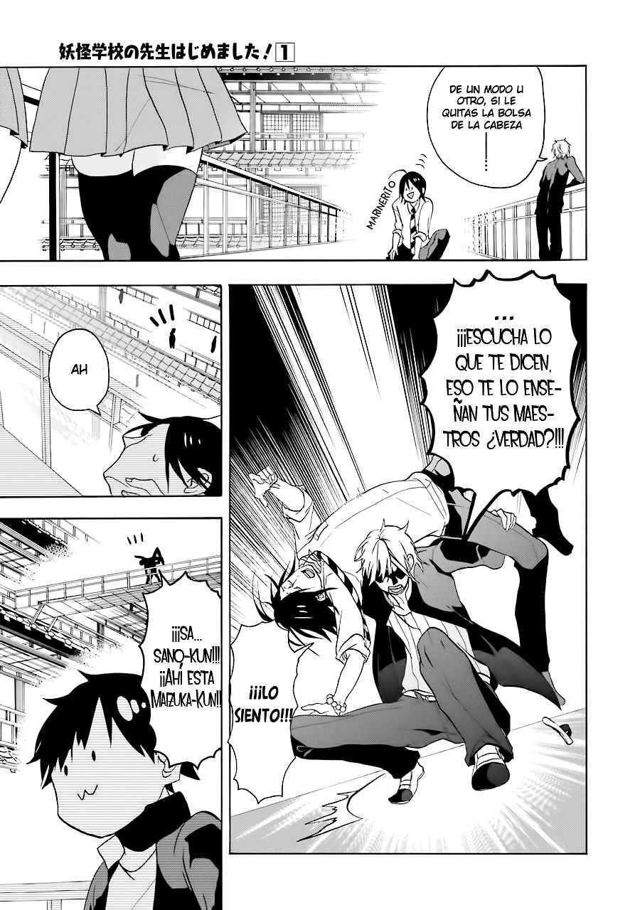 Yokai Gakkou no Sensei Hajimemashita! Capitulo 1: Bienvenido a Hyakky Gakuen página 38