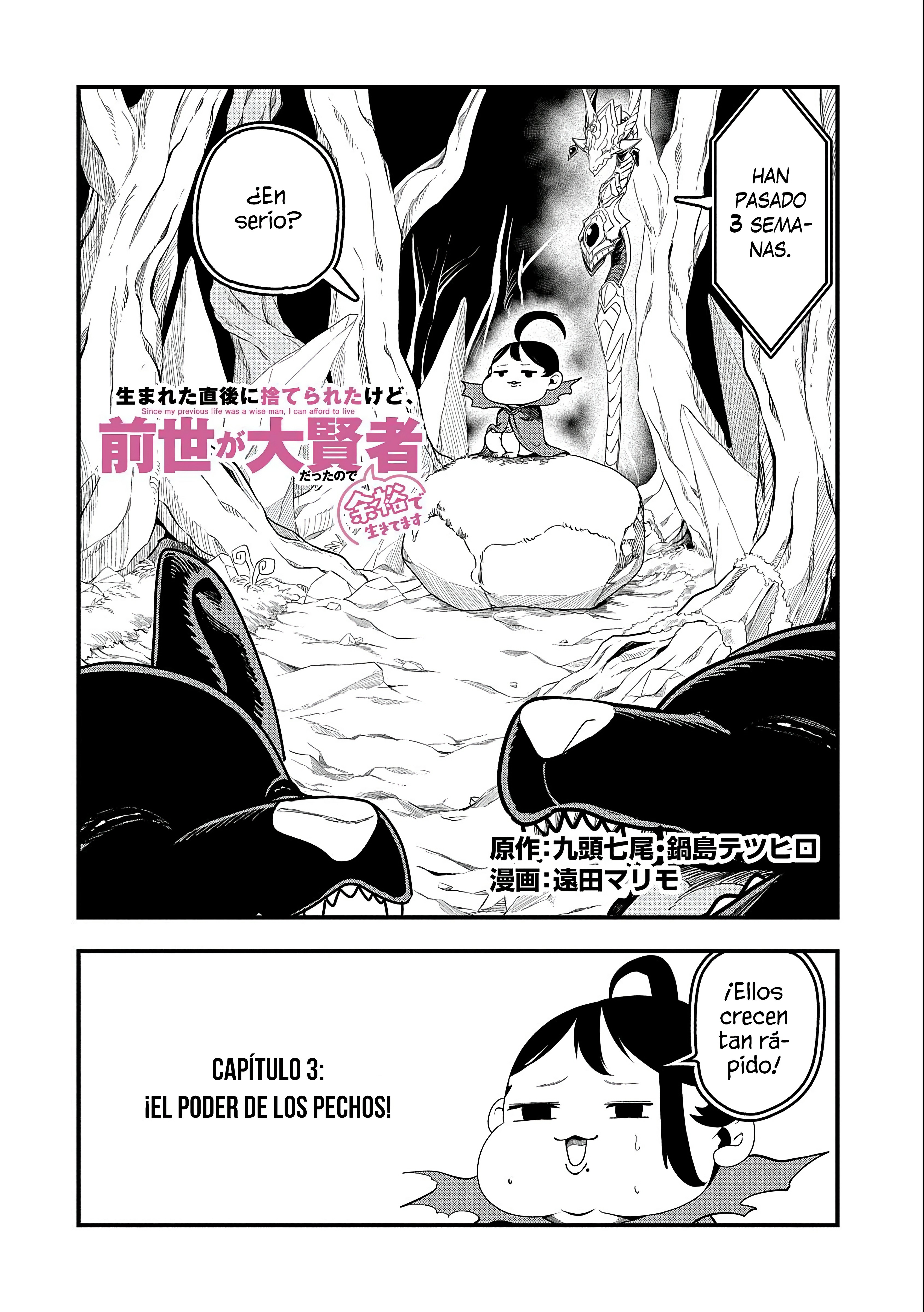 Umareta Chokugo ni Suterareta kedo, Zensei ga Taikensha datta node Yoyuu de Ikitemasu Capitulo 3: ¡El Poder de Los Pechos! página 4