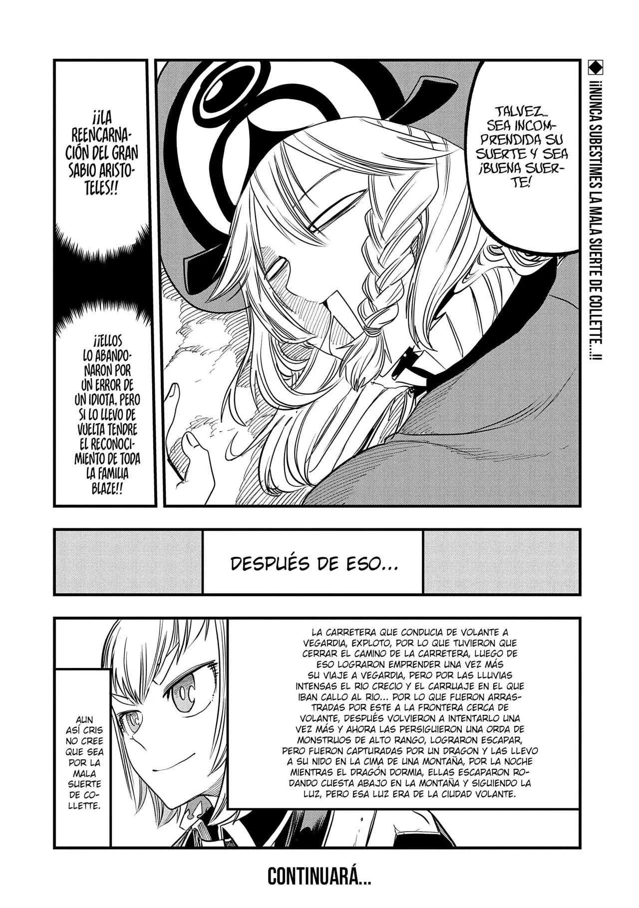 Umareta Chokugo ni Suterareta kedo, Zensei ga Taikensha datta node Yoyuu de Ikitemasu Capitulo 42: Colette, La Salvadora de La Ciudad Volante página 31