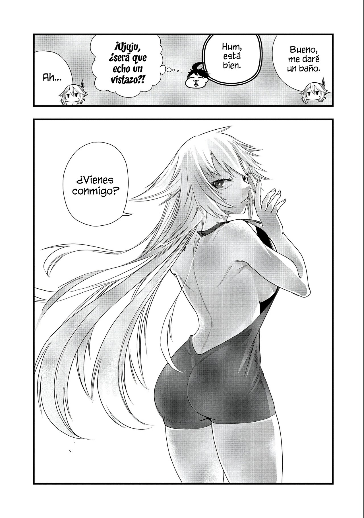 Umareta Chokugo ni Suterareta kedo, Zensei ga Taikensha datta node Yoyuu de Ikitemasu Capitulo 6: Invitación Al Baño página 7