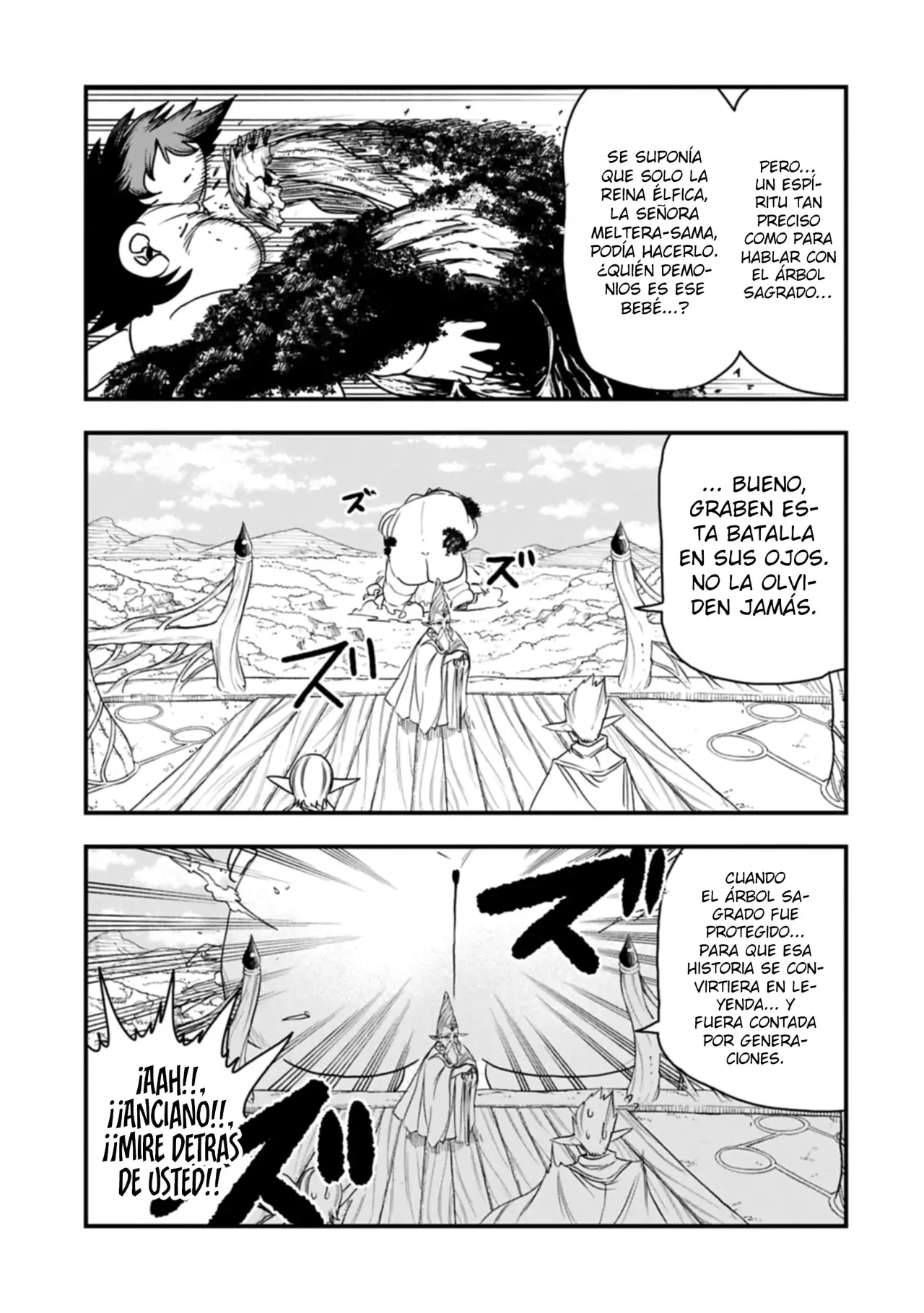 Umareta Chokugo ni Suterareta kedo, Zensei ga Taikensha datta node Yoyuu de Ikitemasu Capitulo 60: Árbol Gigante Vs Bebé Gigante página 17