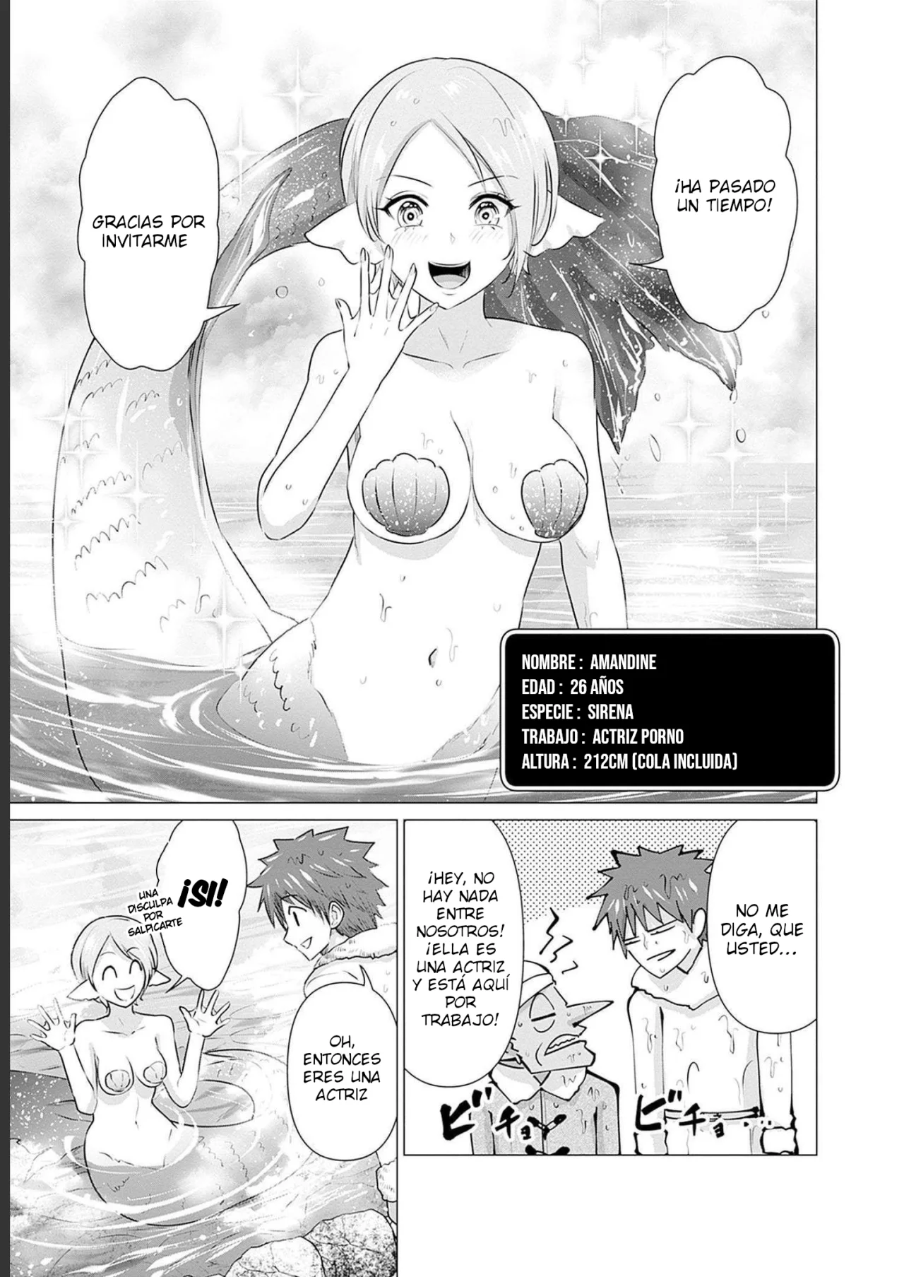 Isekai Pornstar ~Shiru danyuu ga isekai tensei shite ero chishiki furu katsuyo de musou danyuu ni naru hanashi Capitulo 16: Sirena y el Onsen Secreto 1 página 12