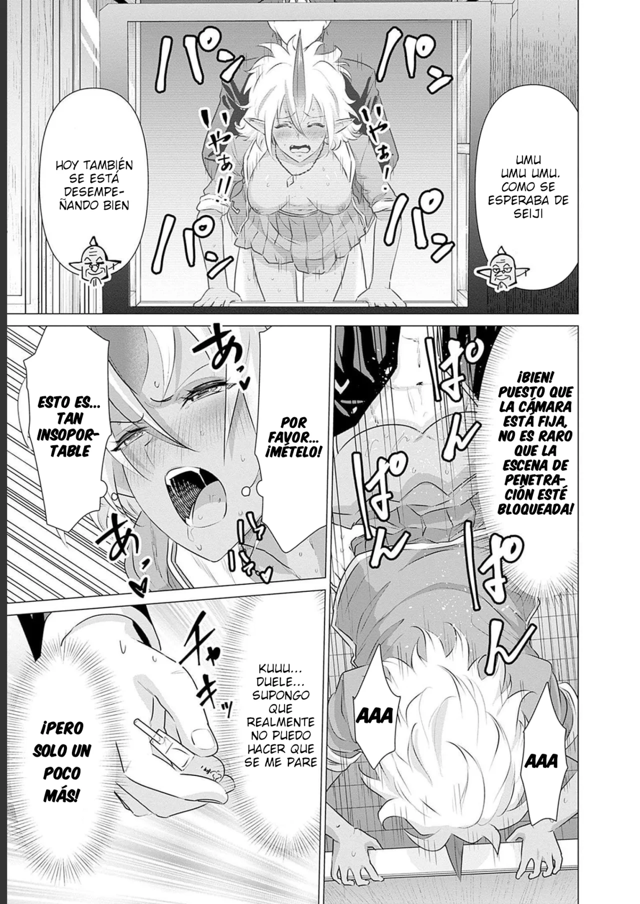 Isekai Pornstar ~Shiru danyuu ga isekai tensei shite ero chishiki furu katsuyo de musou danyuu ni naru hanashi Capitulo 21: Ogresa y Filmar en la Escuela 4 página 8