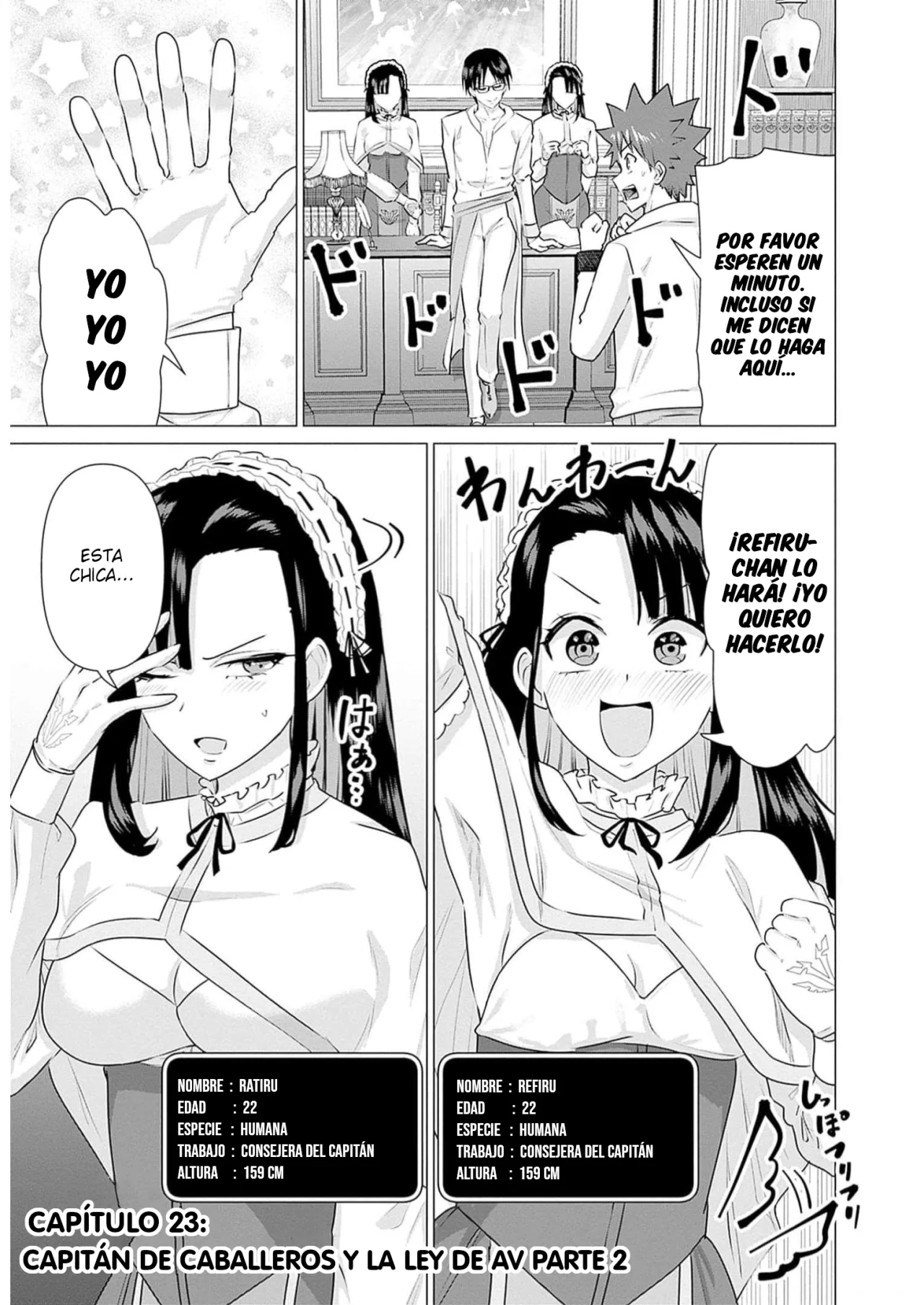 Isekai Pornstar ~Shiru danyuu ga isekai tensei shite ero chishiki furu katsuyo de musou danyuu ni naru hanashi Capitulo 23: Capitán de los Caballeros y la Ley de AV 2 página 2