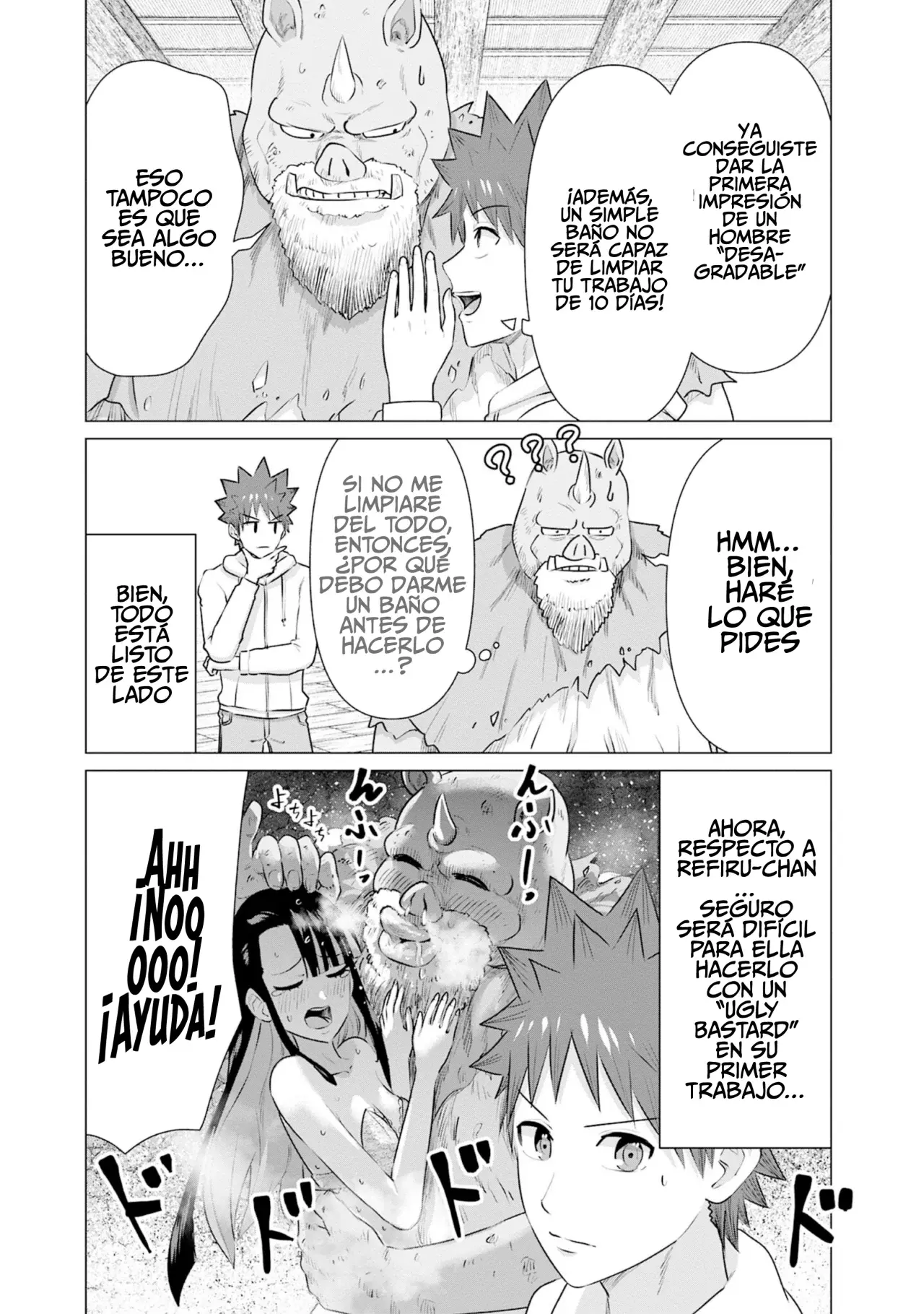 Isekai Pornstar ~Shiru danyuu ga isekai tensei shite ero chishiki furu katsuyo de musou danyuu ni naru hanashi Capitulo 33: La asistente de la Orden de Caballería y el actor orco página 8