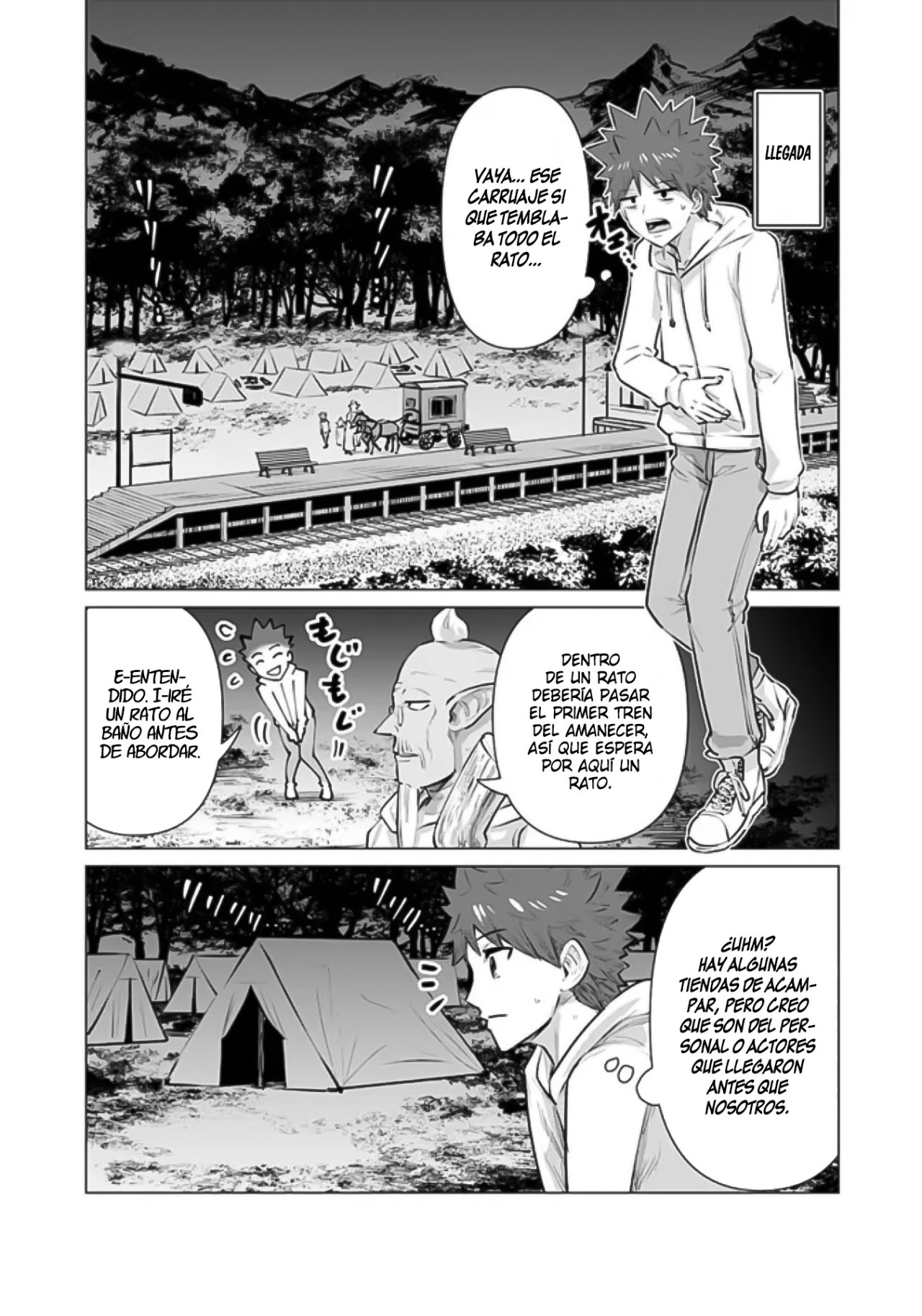 Isekai Pornstar ~Shiru danyuu ga isekai tensei shite ero chishiki furu katsuyo de musou danyuu ni naru hanashi Capitulo 7: El tren mágico y el viejo director zorgain página 12