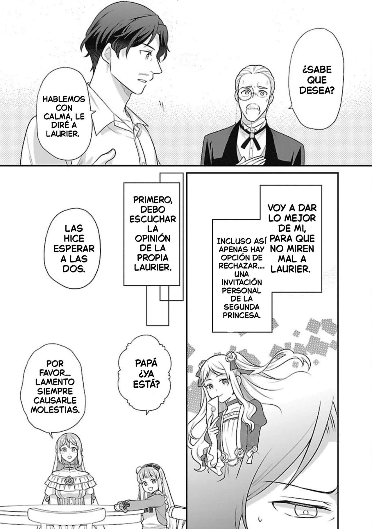 Reencarné como el padre de una joven malvada, así que adoro a mi esposa y a mi hija. Capitulo 3 página 27