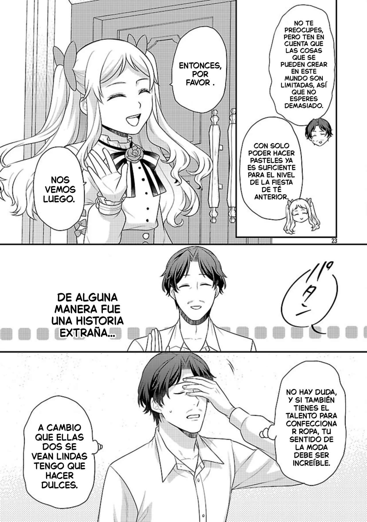 Reencarné como el padre de una joven malvada, así que adoro a mi esposa y a mi hija. Capitulo 5 página 25