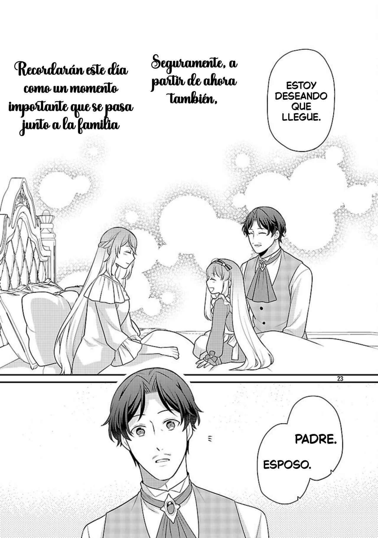 Reencarné como el padre de una joven malvada, así que adoro a mi esposa y a mi hija. Capitulo 8 página 25