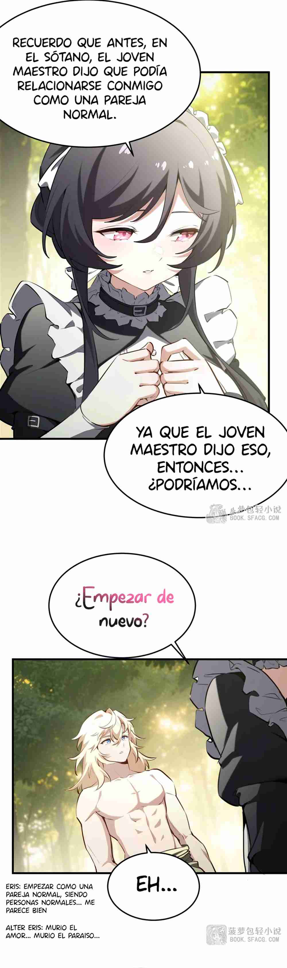 El villano rubio de la novela de la protagonista quiere ser feliz Capitulo 38 página 9