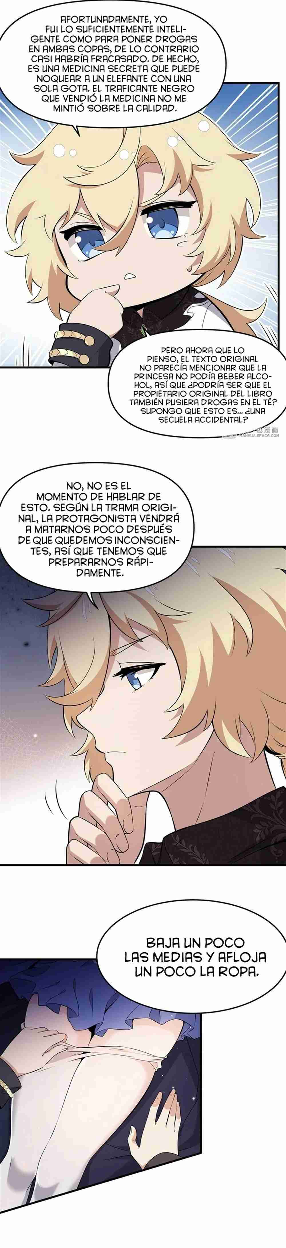El villano rubio de la novela de la protagonista quiere ser feliz Capitulo 6 página 18