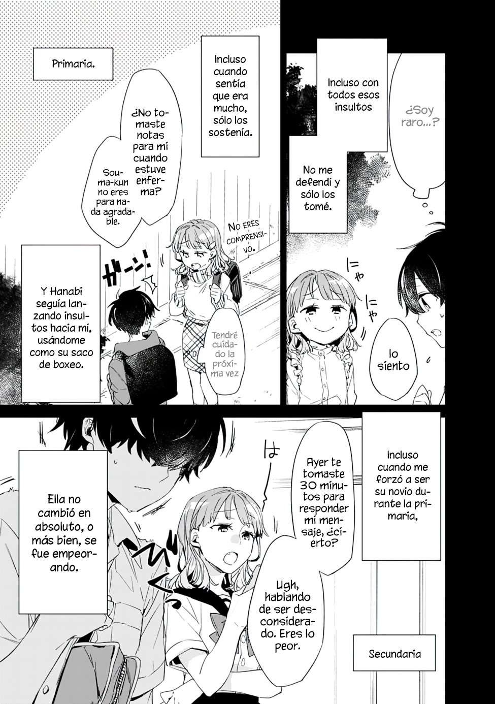 Osananajimi Kanojo no Morahara ga Hidoi n de Zetsuen Sengen Shite Yatta: Jibun Rashiku Ikiru Koto ni Shitara, Naze ka Tonari no Seki no Kakure Bishoujo kara Kokuhaku Sareta Capitulo 1 página 6