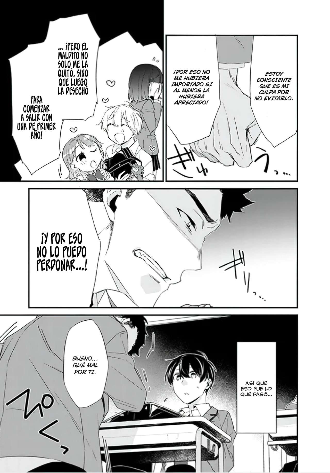 Osananajimi Kanojo no Morahara ga Hidoi n de Zetsuen Sengen Shite Yatta: Jibun Rashiku Ikiru Koto ni Shitara, Naze ka Tonari no Seki no Kakure Bishoujo kara Kokuhaku Sareta Capitulo 3.5 página 4
