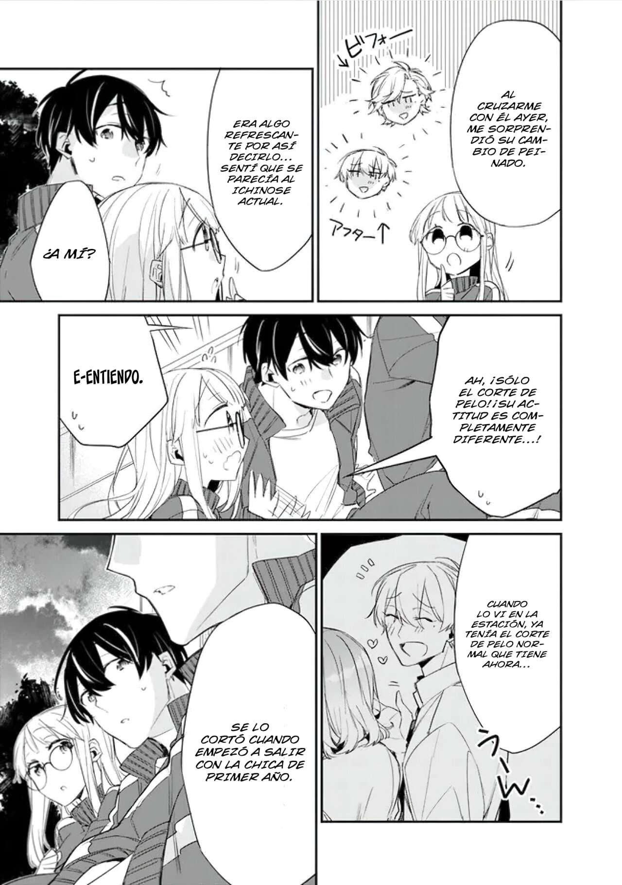 Osananajimi Kanojo no Morahara ga Hidoi n de Zetsuen Sengen Shite Yatta: Jibun Rashiku Ikiru Koto ni Shitara, Naze ka Tonari no Seki no Kakure Bishoujo kara Kokuhaku Sareta Capitulo 5 página 10