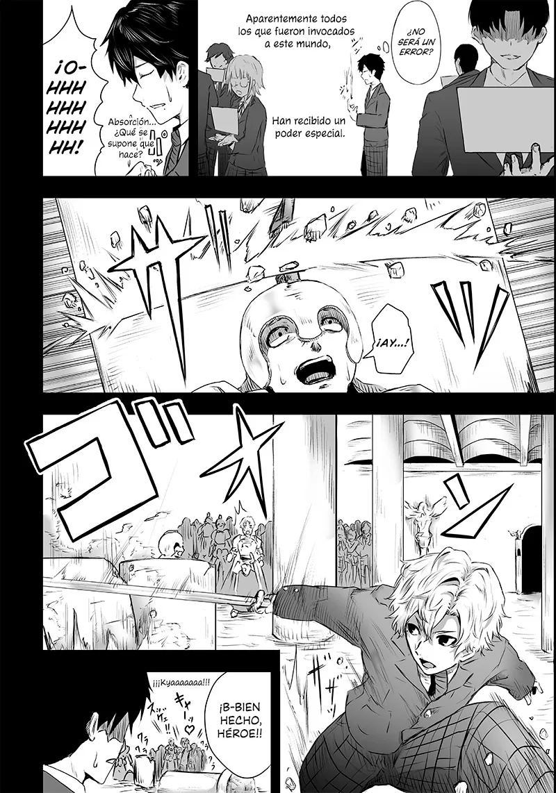 Soy el único con una desafortunada habilidad en otro mundo que Invoca a la Rebelión ~ Hasta que la habilidad más débil [Absorción] se lo trague todo ~ Capitulo 01 página 17