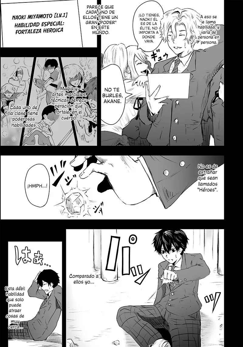 Soy el único con una desafortunada habilidad en otro mundo que Invoca a la Rebelión ~ Hasta que la habilidad más débil [Absorción] se lo trague todo ~ Capitulo 01 página 18
