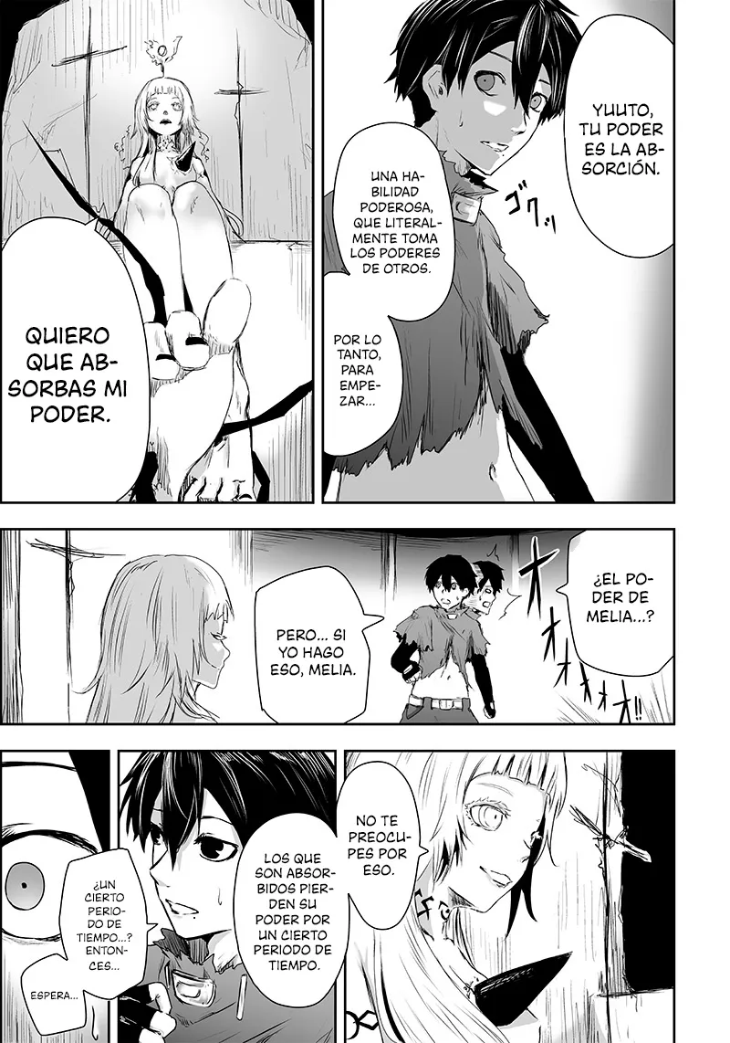 Soy el único con una desafortunada habilidad en otro mundo que Invoca a la Rebelión ~ Hasta que la habilidad más débil [Absorción] se lo trague todo ~ Capitulo 02 página 34