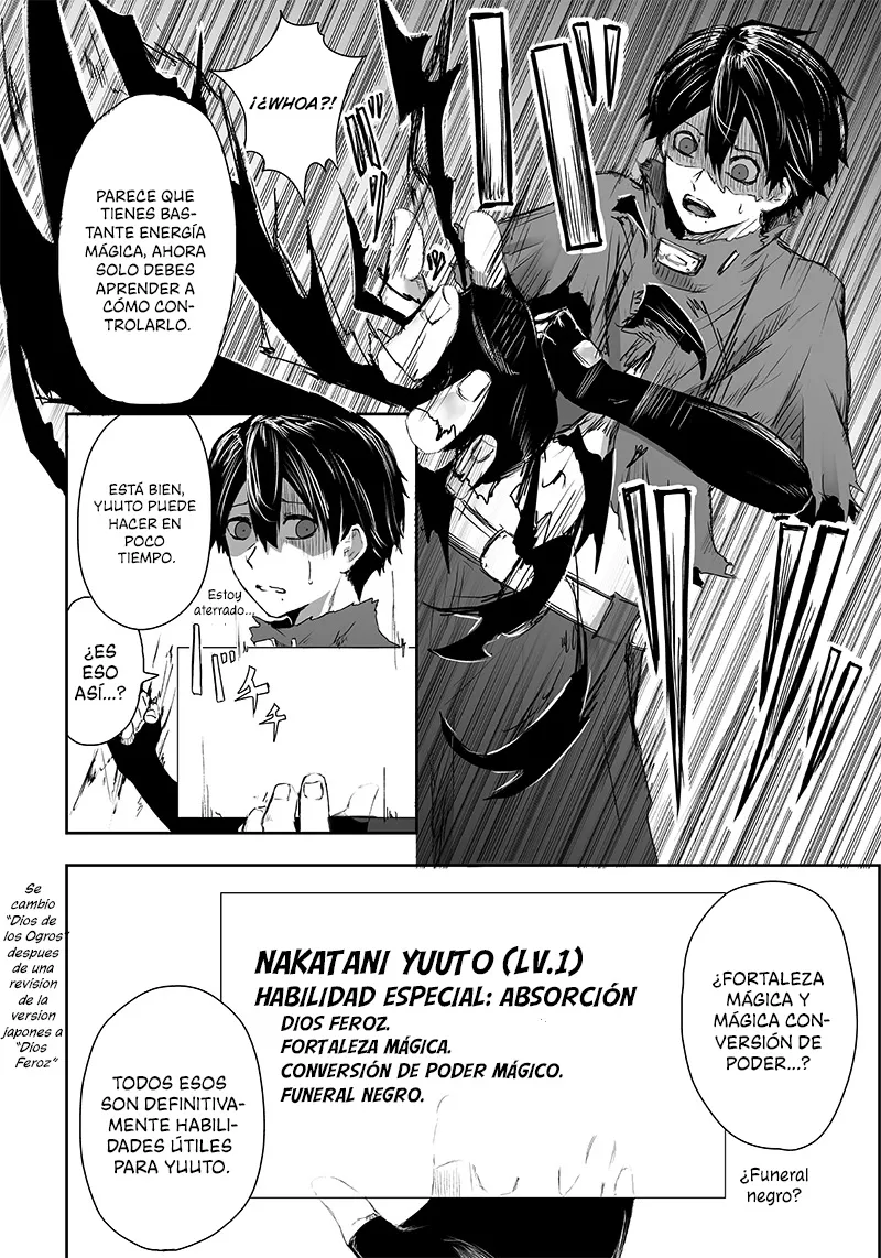 Soy el único con una desafortunada habilidad en otro mundo que Invoca a la Rebelión ~ Hasta que la habilidad más débil [Absorción] se lo trague todo ~ Capitulo 02 página 42