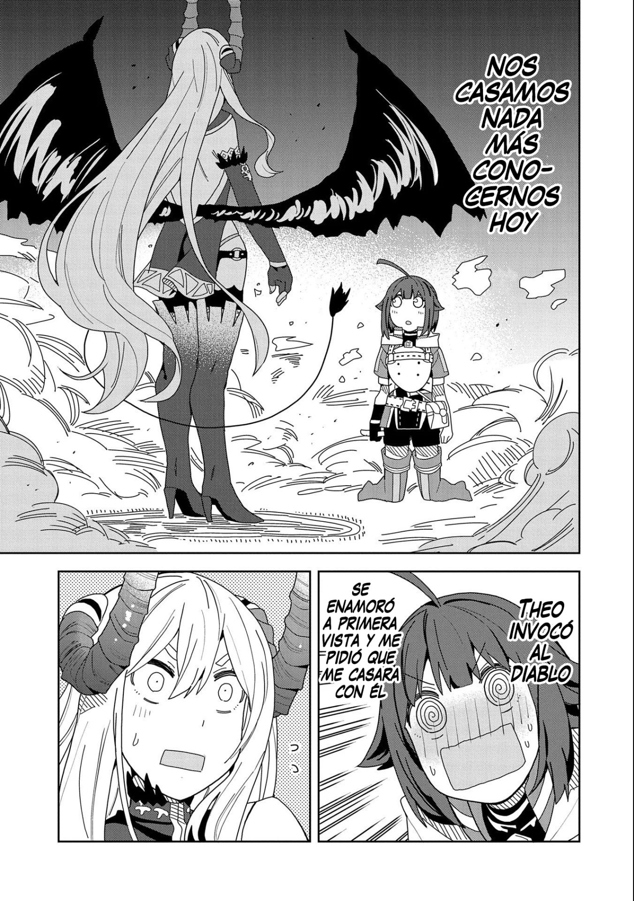 Invoqué al diablo para hacer realidad mi deseo, pero era muy hermosa, así que me casé con ella ~ Mi nueva esposa es el diablo ~ Capitulo 7 página 10