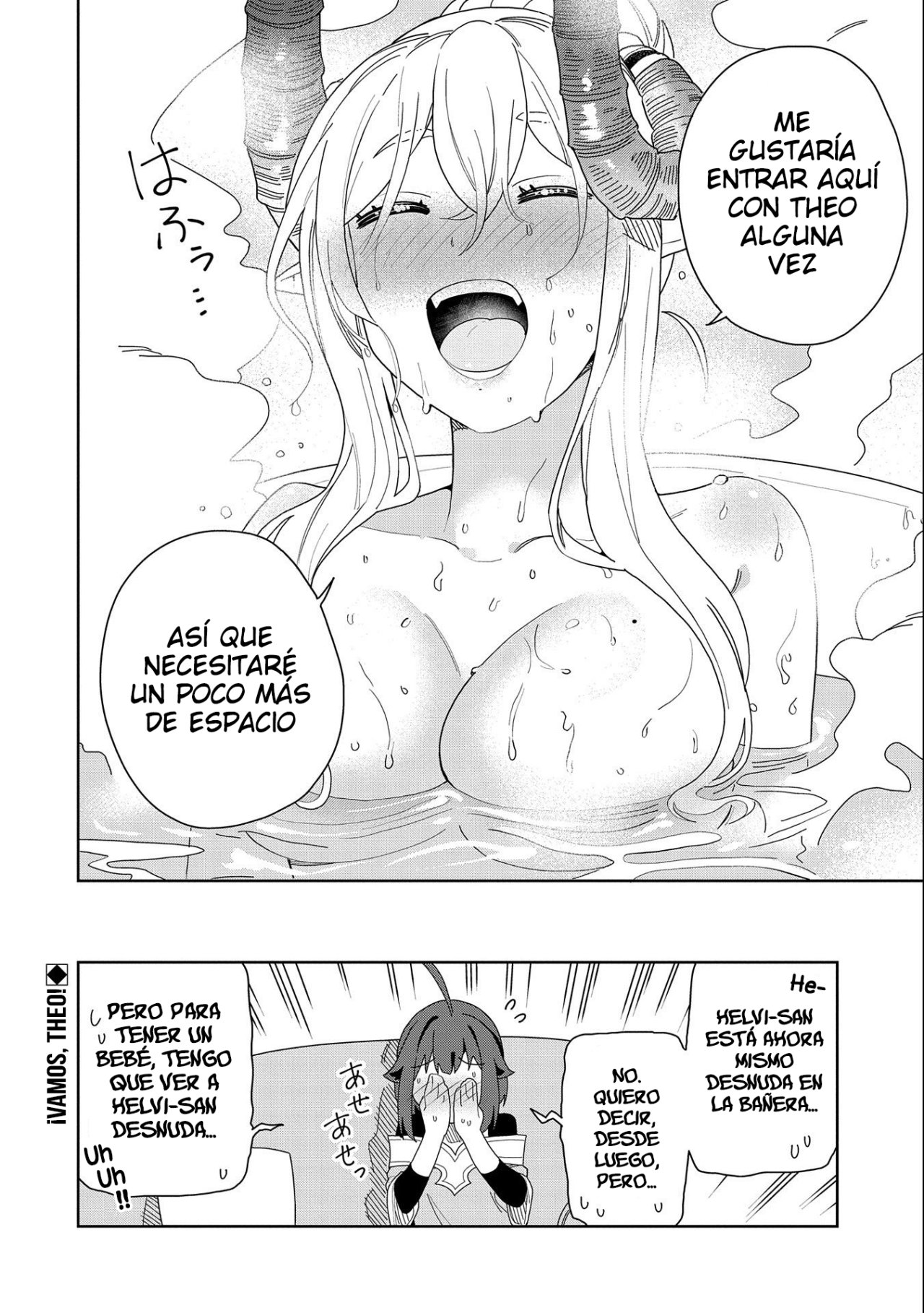 Invoqué al diablo para hacer realidad mi deseo, pero era muy hermosa, así que me casé con ella ~ Mi nueva esposa es el diablo ~ Capitulo 9 página 33