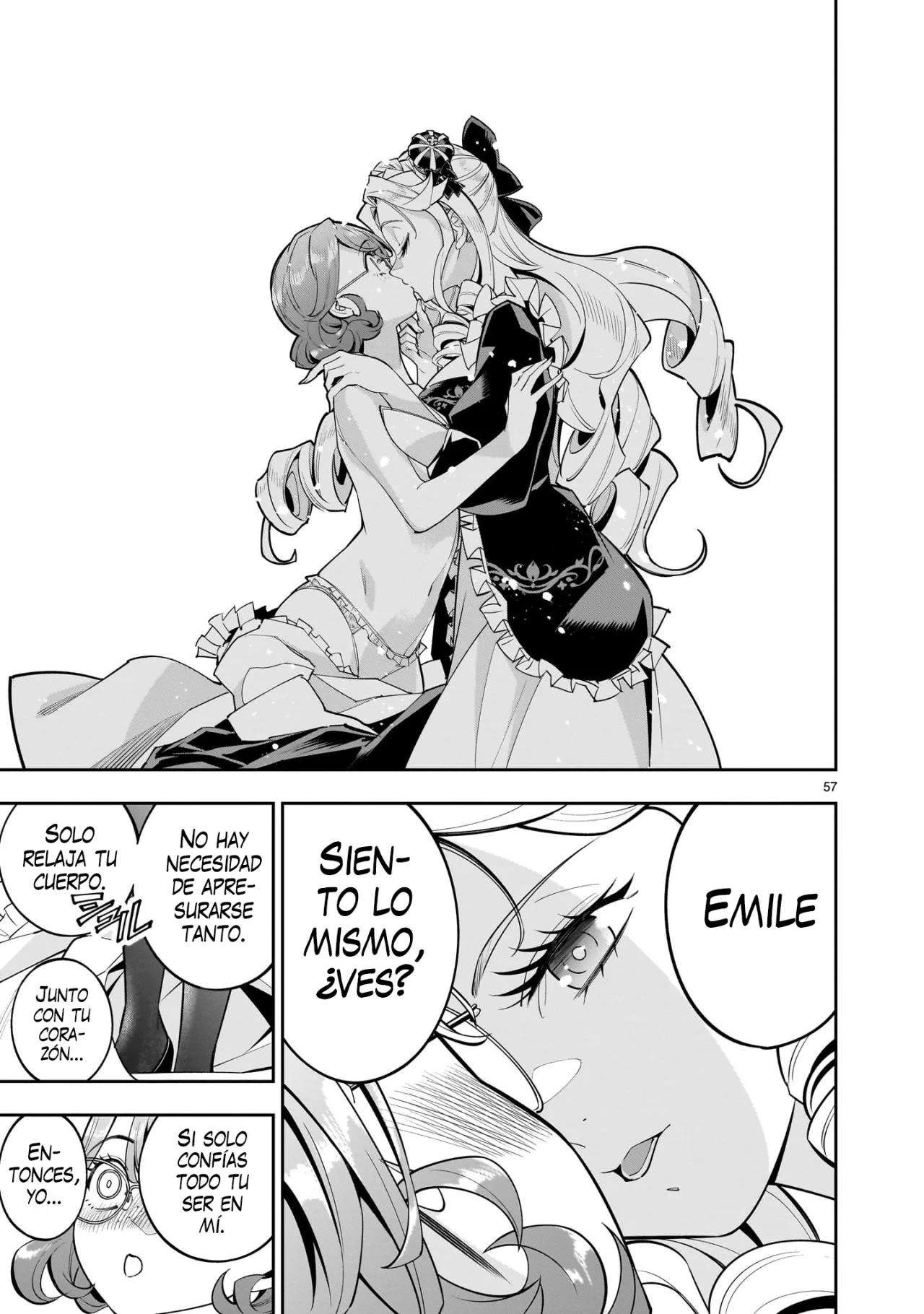 Para desafiar a la muerte creare un harem yuri para sobrevivir! Capitulo 1 página 56