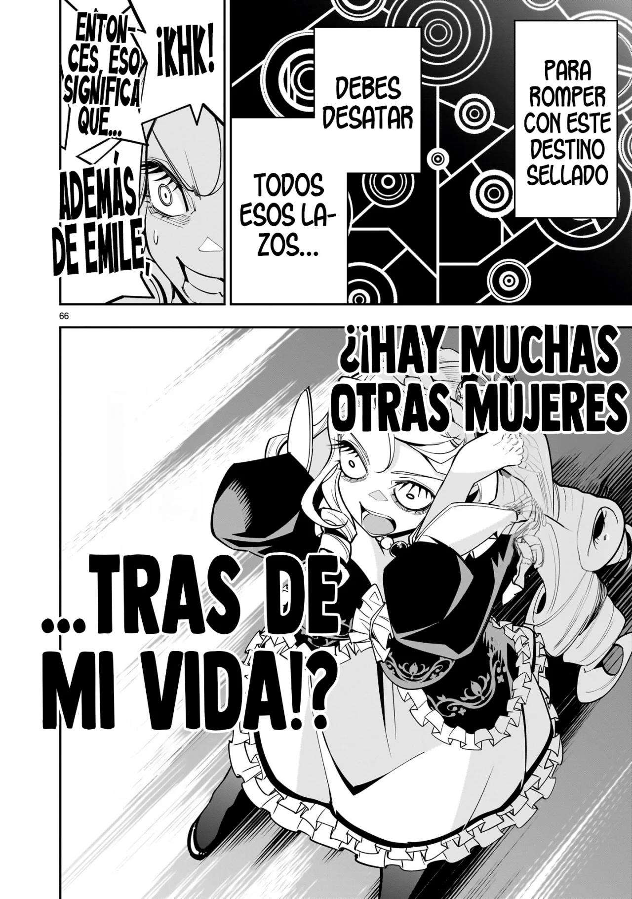 Para desafiar a la muerte creare un harem yuri para sobrevivir! Capitulo 1 página 64