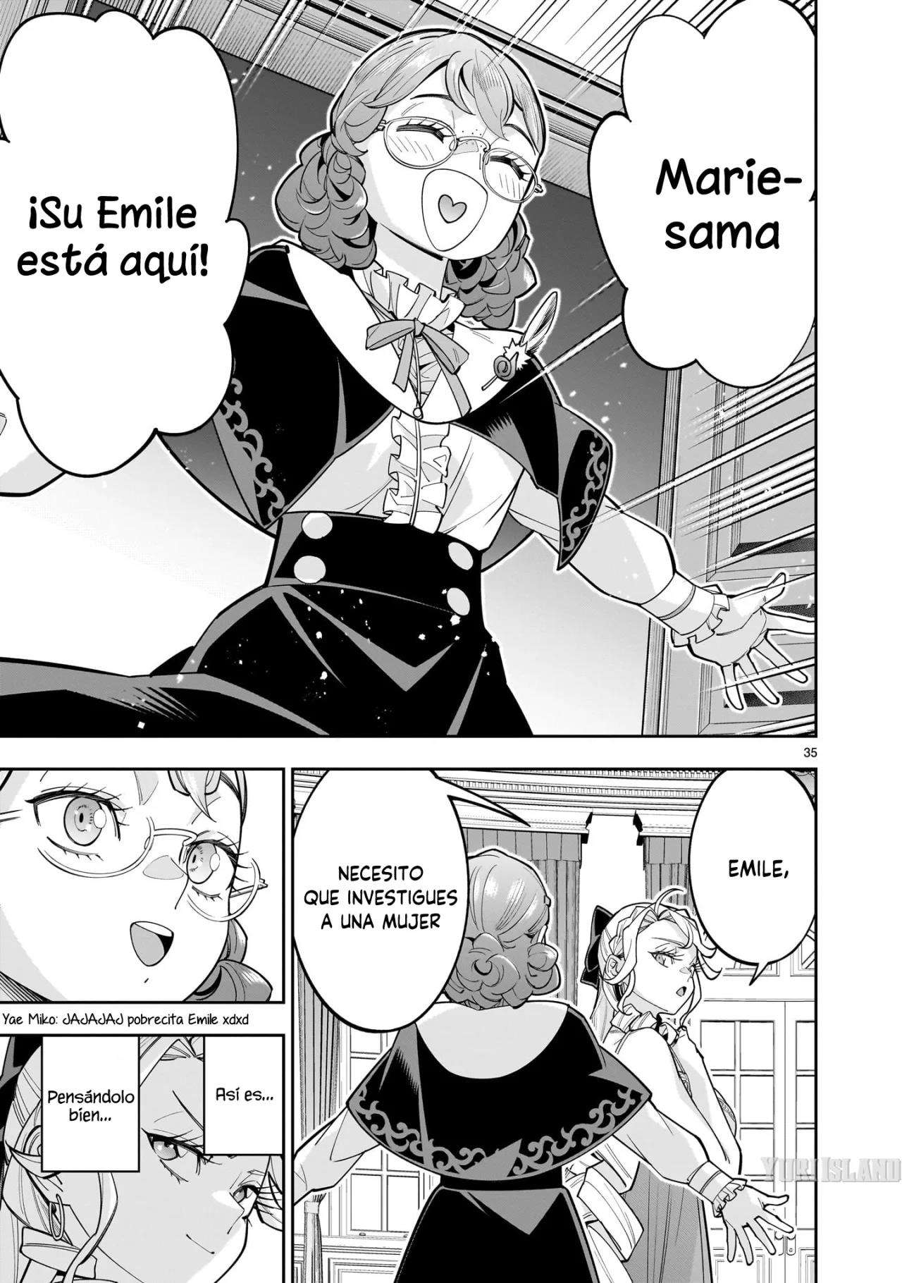 Para desafiar a la muerte creare un harem yuri para sobrevivir! Capitulo 11 página 36