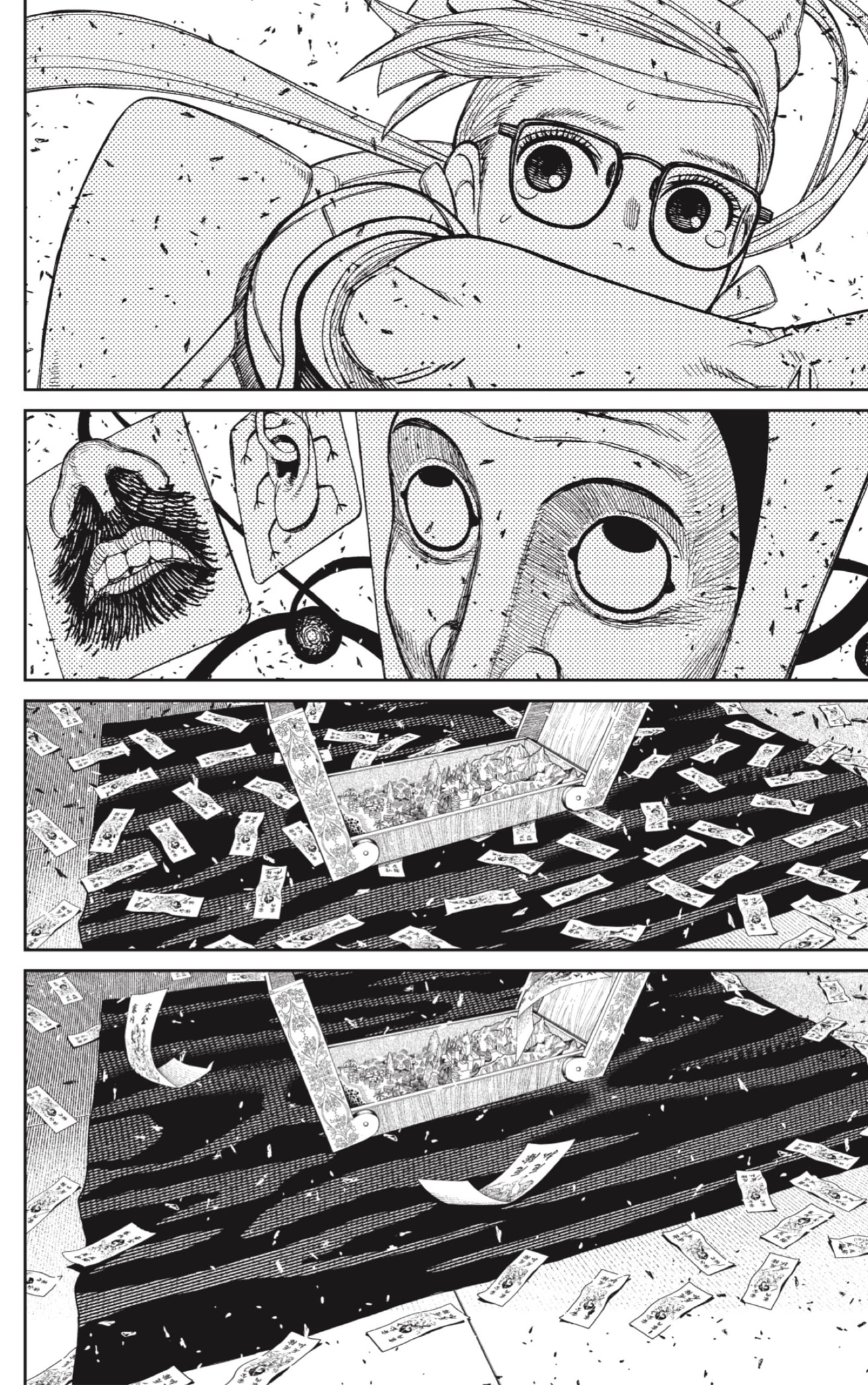 Dandadan Capitulo 160: El poder del demonio carta de cuentos de hadas página 14