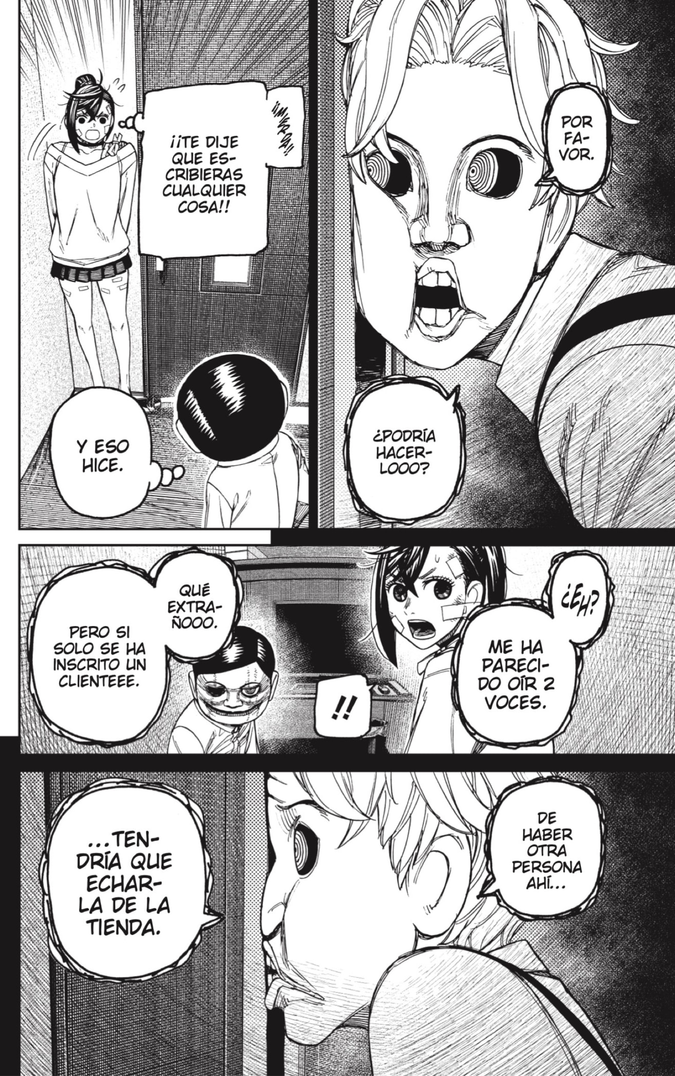 Dandadan Capitulo 87: Nunca debo dormir en un manga café página 6