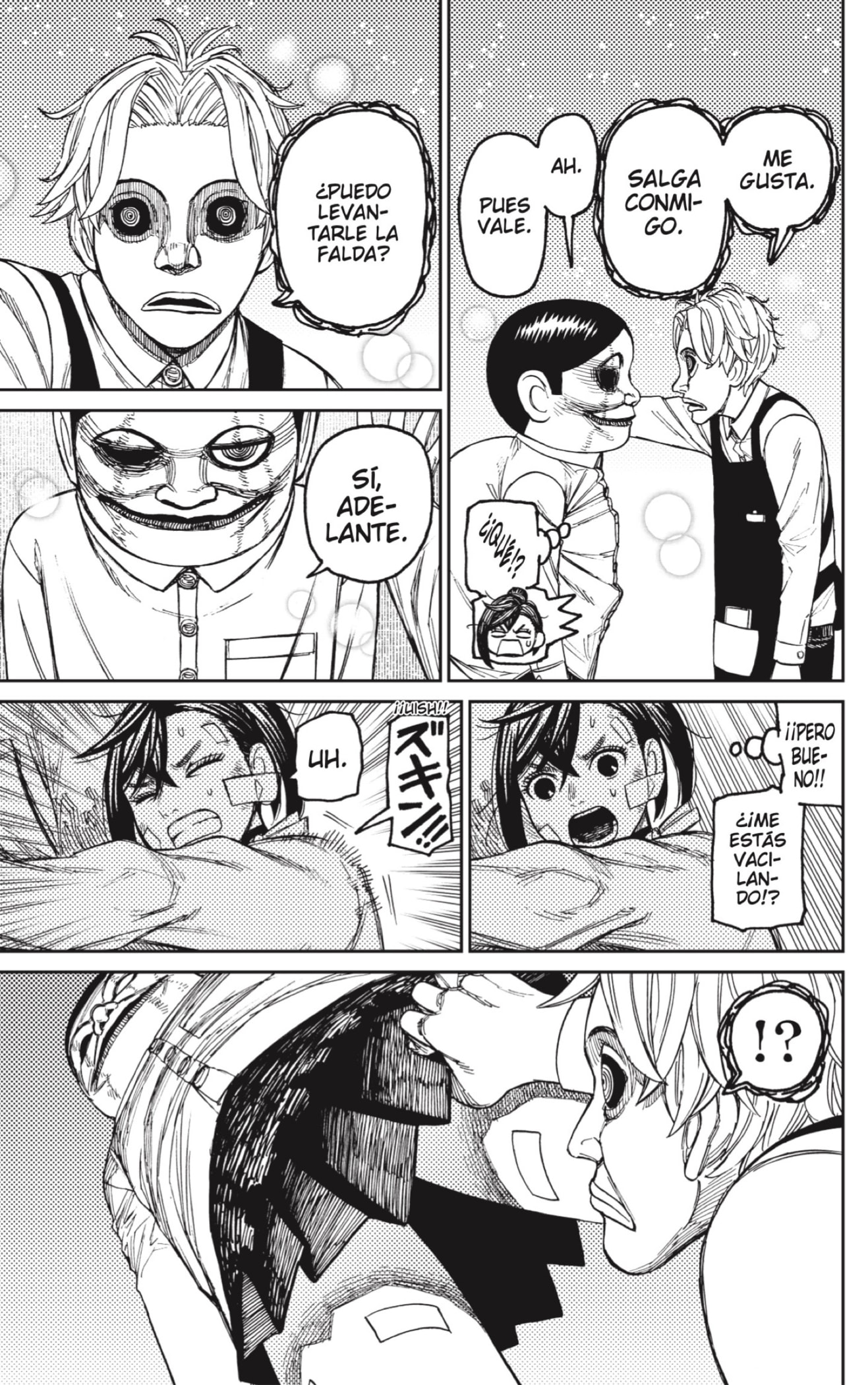Dandadan Capitulo 87: Nunca debo dormir en un manga café página 9