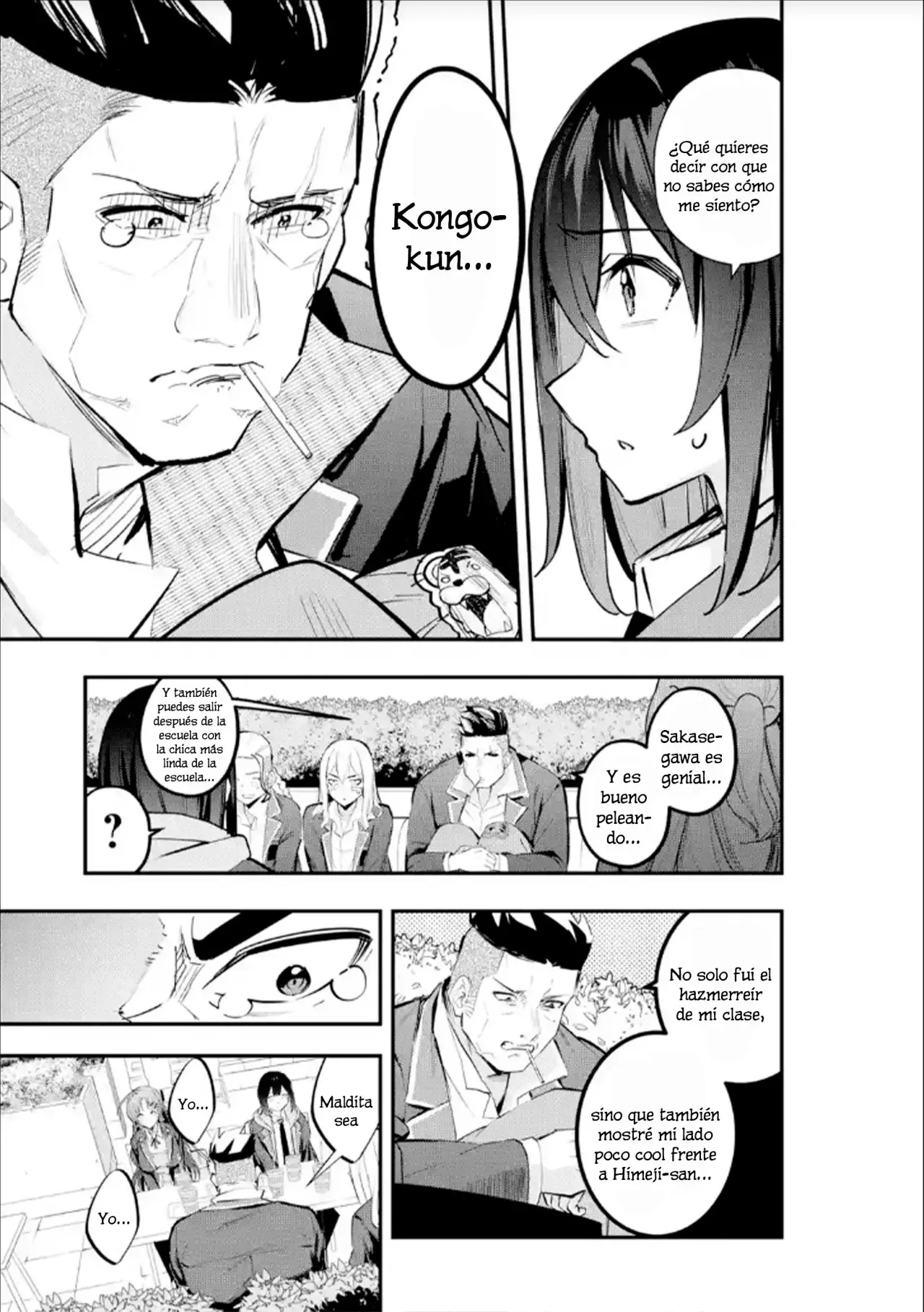 Urakata de sapōto shi teta geinō ikka o tsuihō sa reta boku wa, futsū no seishun o ōka shitai. Capitulo 10: Cita con Amigos página 13