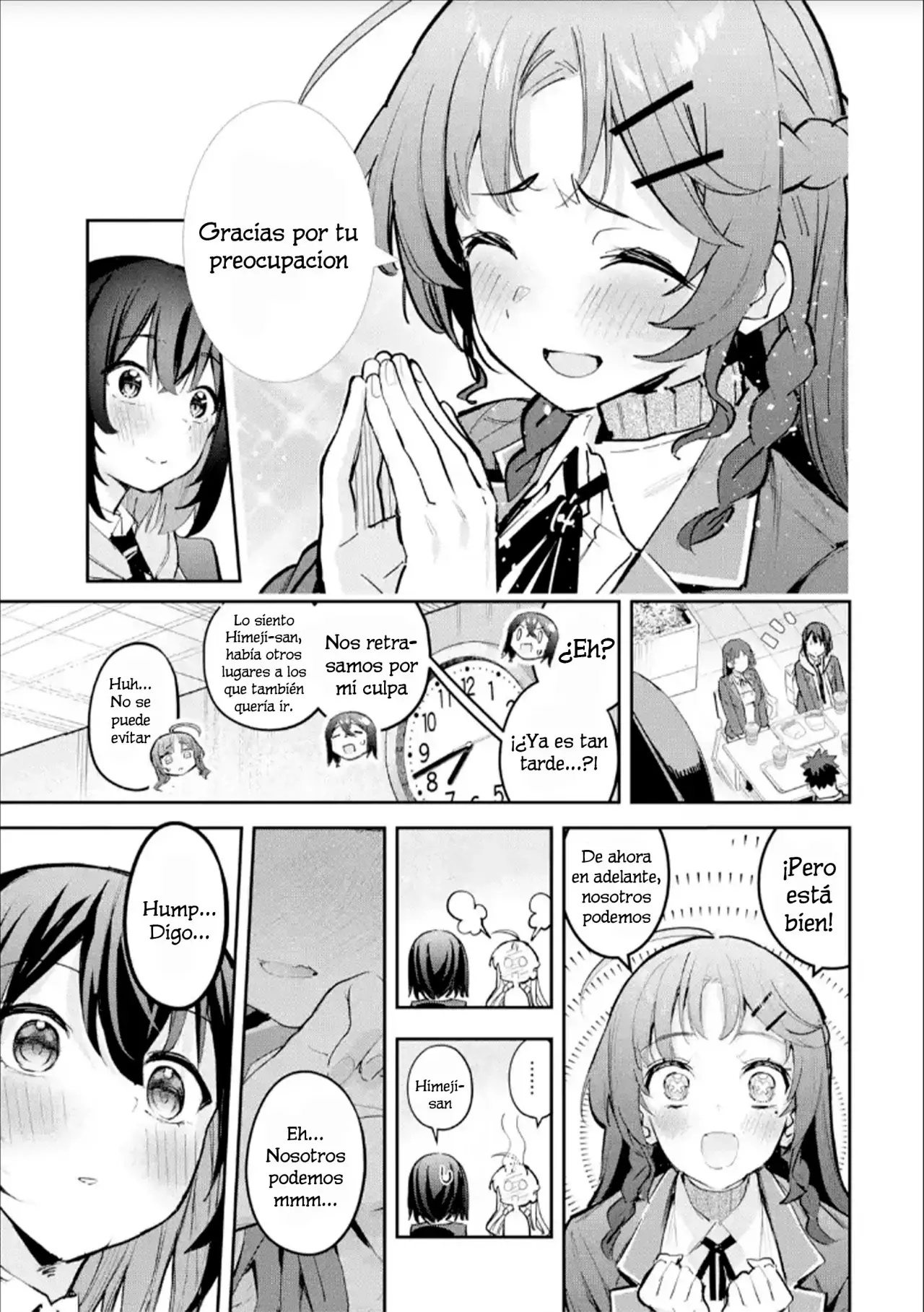 Urakata de sapōto shi teta geinō ikka o tsuihō sa reta boku wa, futsū no seishun o ōka shitai. Capitulo 10: Cita con Amigos página 23