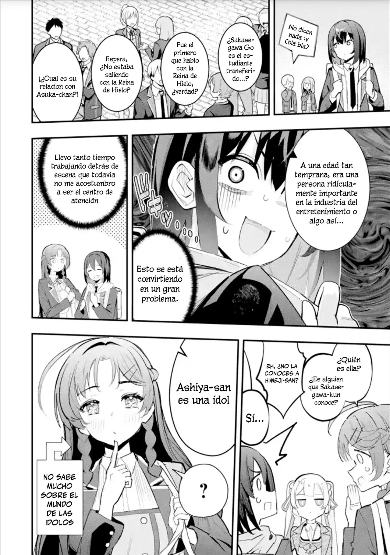 Urakata de sapōto shi teta geinō ikka o tsuihō sa reta boku wa, futsū no seishun o ōka shitai. Capitulo 11: Una Idol Top ha Llegado página 16