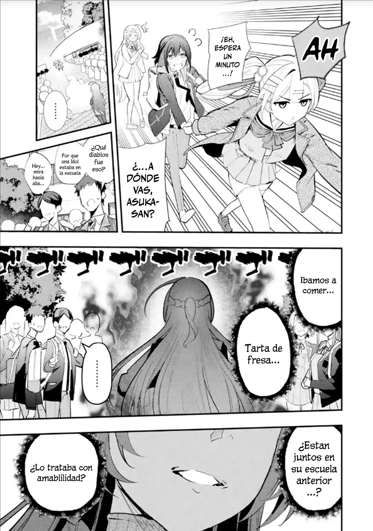 Urakata de sapōto shi teta geinō ikka o tsuihō sa reta boku wa, futsū no seishun o ōka shitai. Capitulo 11: Una Idol Top ha Llegado página 19