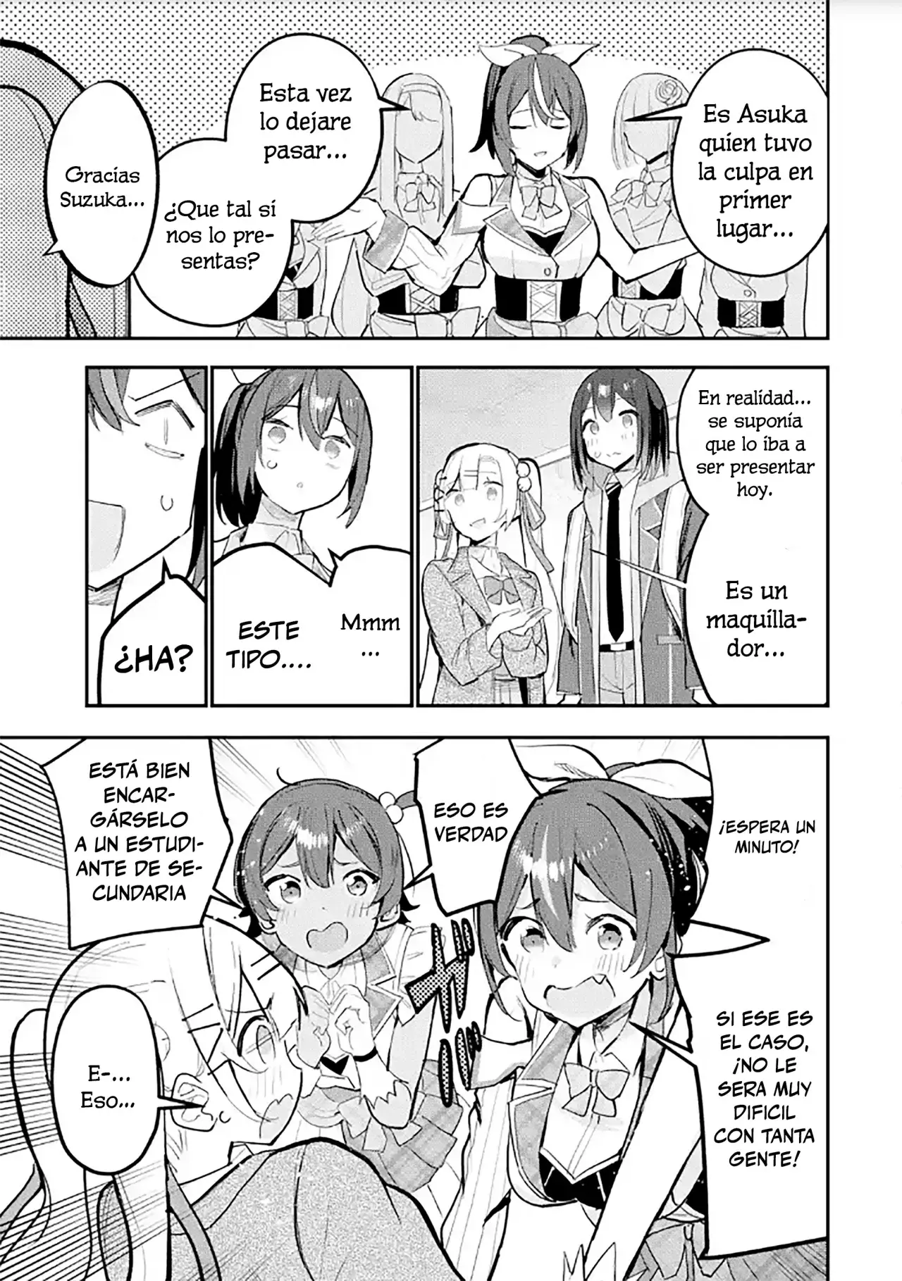 Urakata de sapōto shi teta geinō ikka o tsuihō sa reta boku wa, futsū no seishun o ōka shitai. Capitulo 12: Trabajo página 17