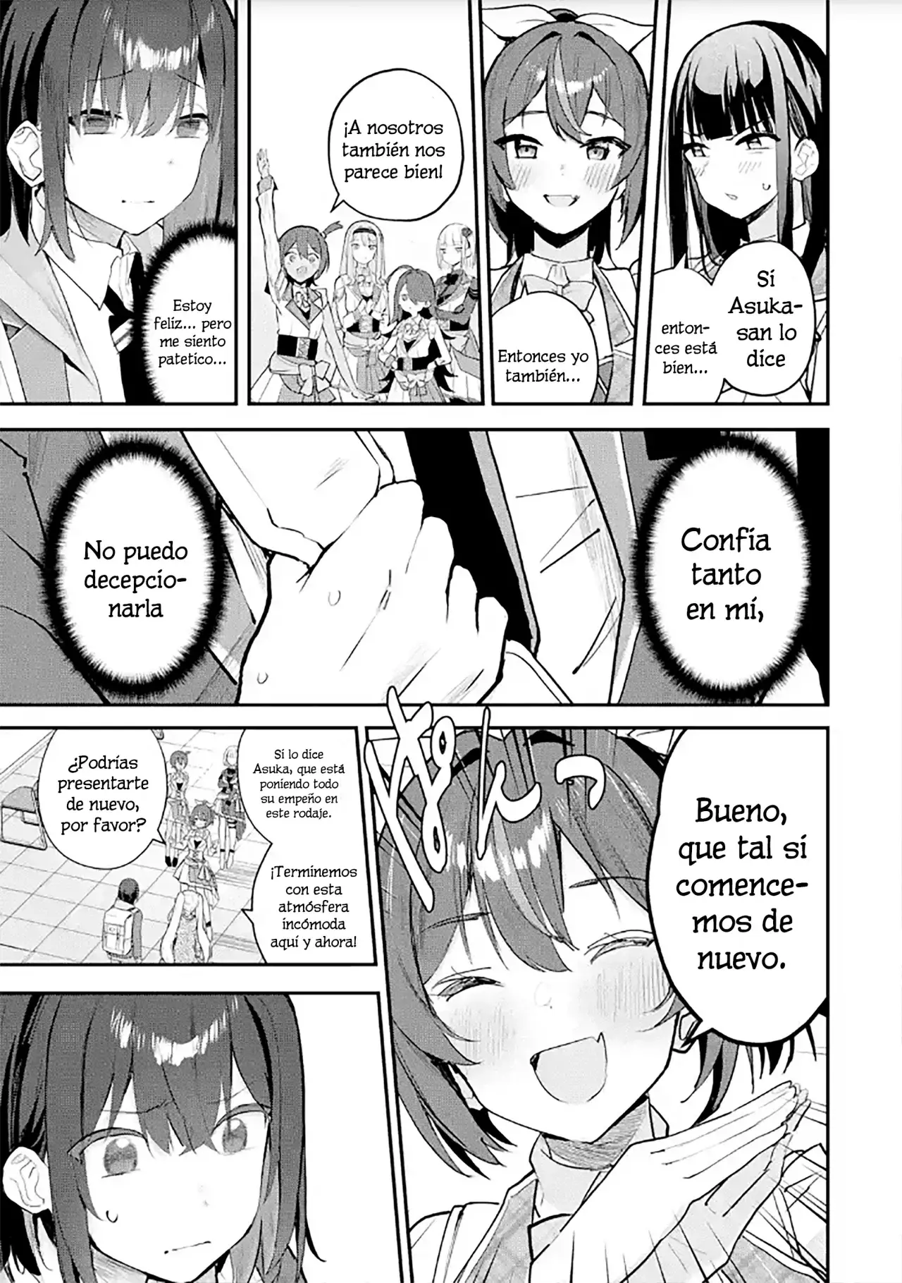 Urakata de sapōto shi teta geinō ikka o tsuihō sa reta boku wa, futsū no seishun o ōka shitai. Capitulo 12: Trabajo página 21