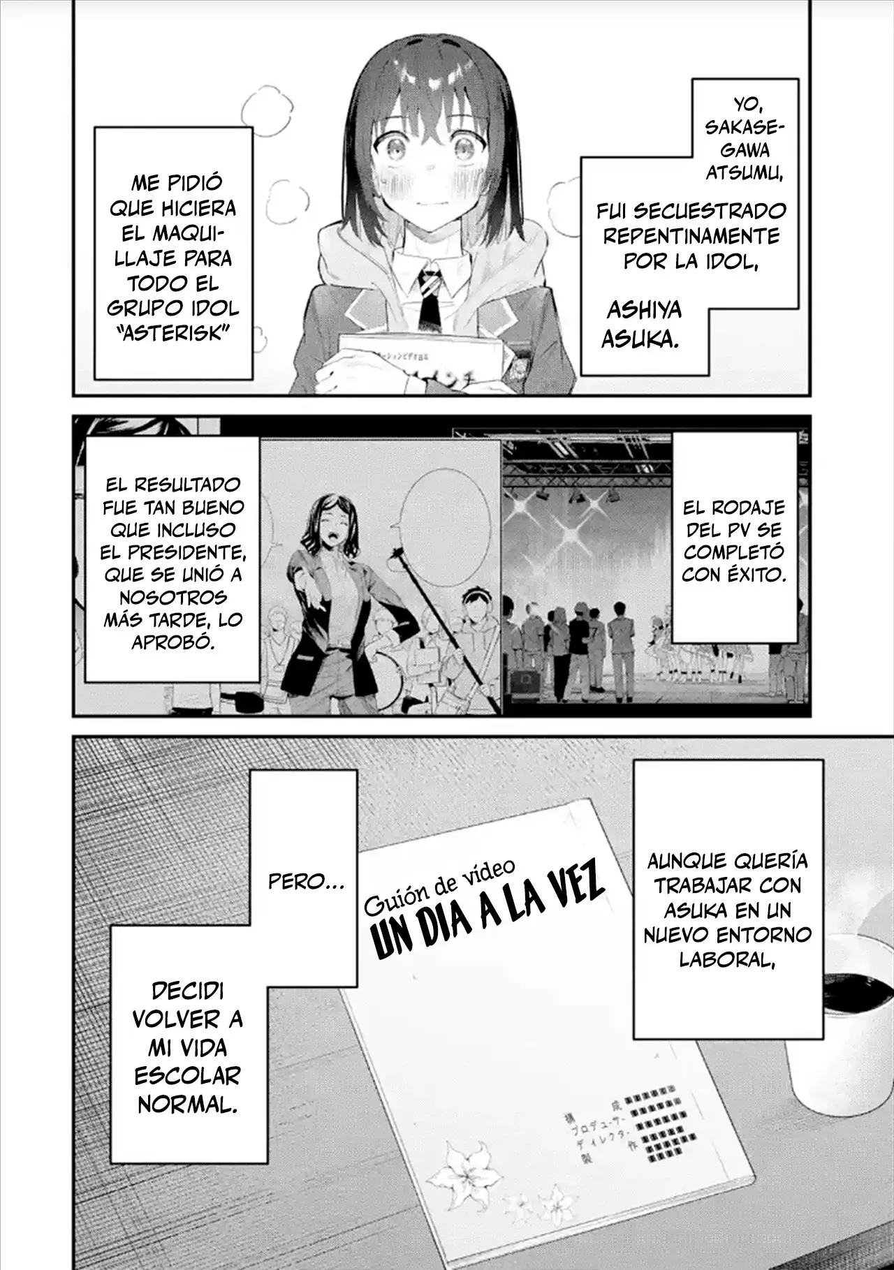 Urakata de sapōto shi teta geinō ikka o tsuihō sa reta boku wa, futsū no seishun o ōka shitai. Capitulo 14: Aquí Vamos página 4