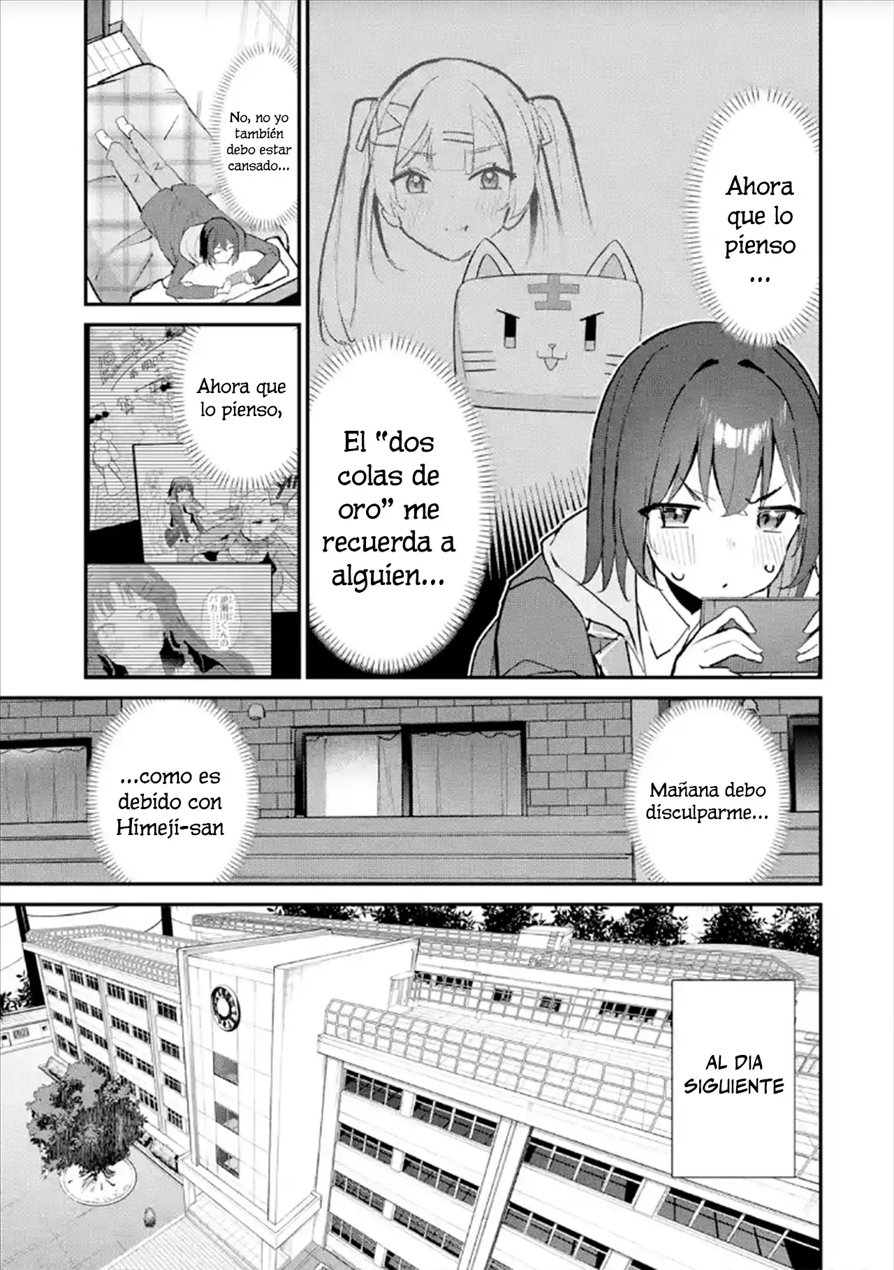 Urakata de sapōto shi teta geinō ikka o tsuihō sa reta boku wa, futsū no seishun o ōka shitai. Capitulo 14: Aquí Vamos página 9
