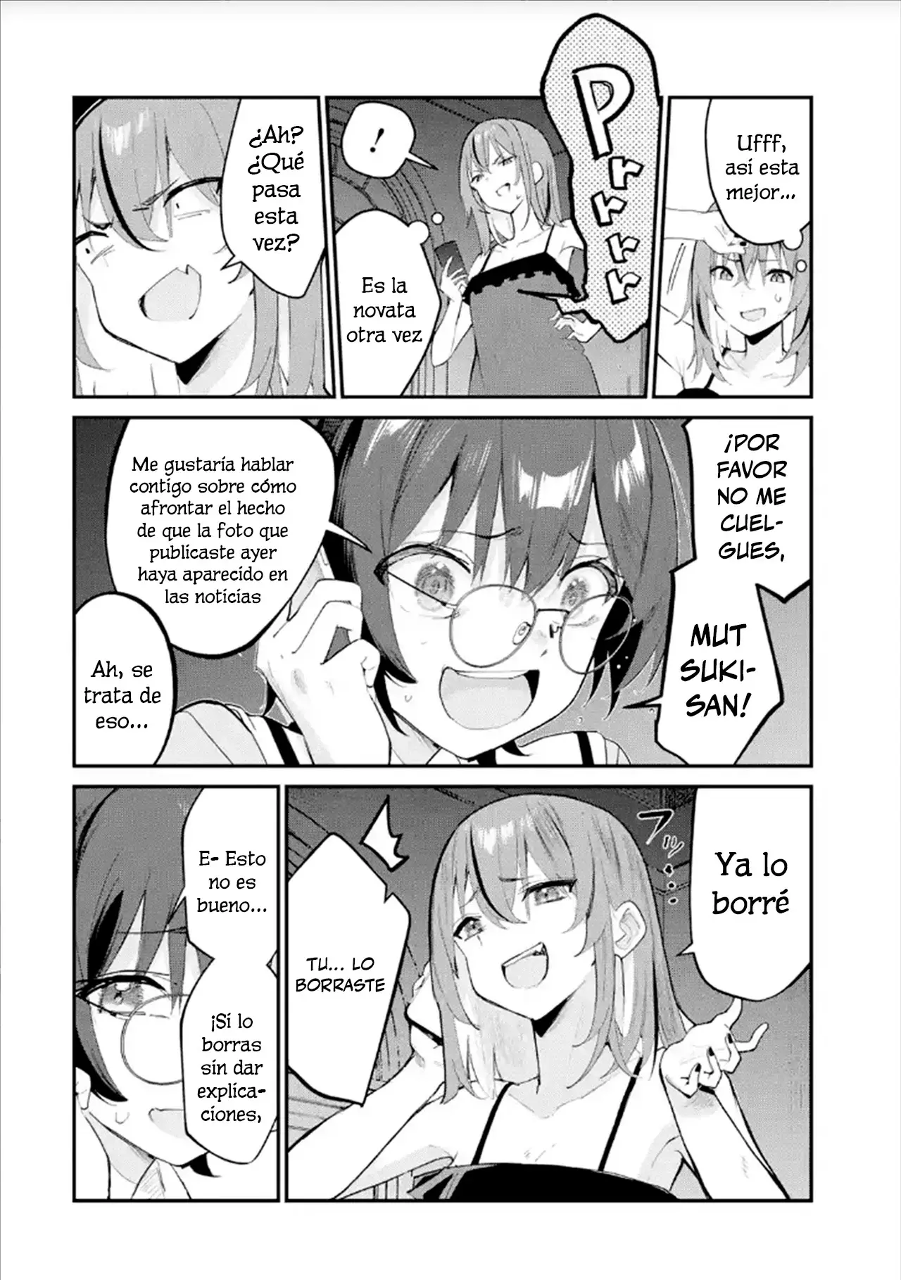 Urakata de sapōto shi teta geinō ikka o tsuihō sa reta boku wa, futsū no seishun o ōka shitai. Capitulo 15: Ex Familia 2: El Caso de Mutsuk página 12