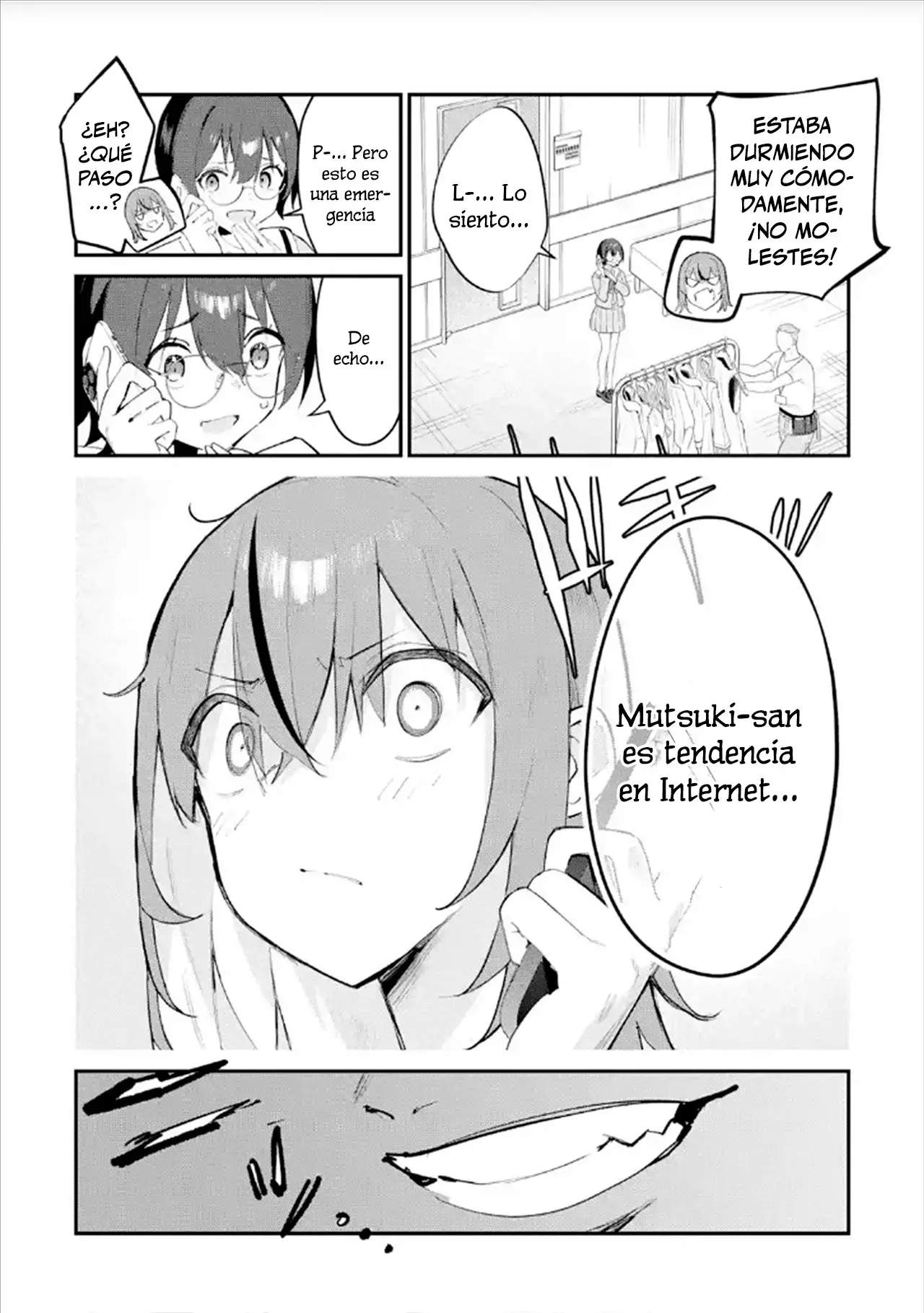 Urakata de sapōto shi teta geinō ikka o tsuihō sa reta boku wa, futsū no seishun o ōka shitai. Capitulo 15: Ex Familia 2: El Caso de Mutsuk página 4