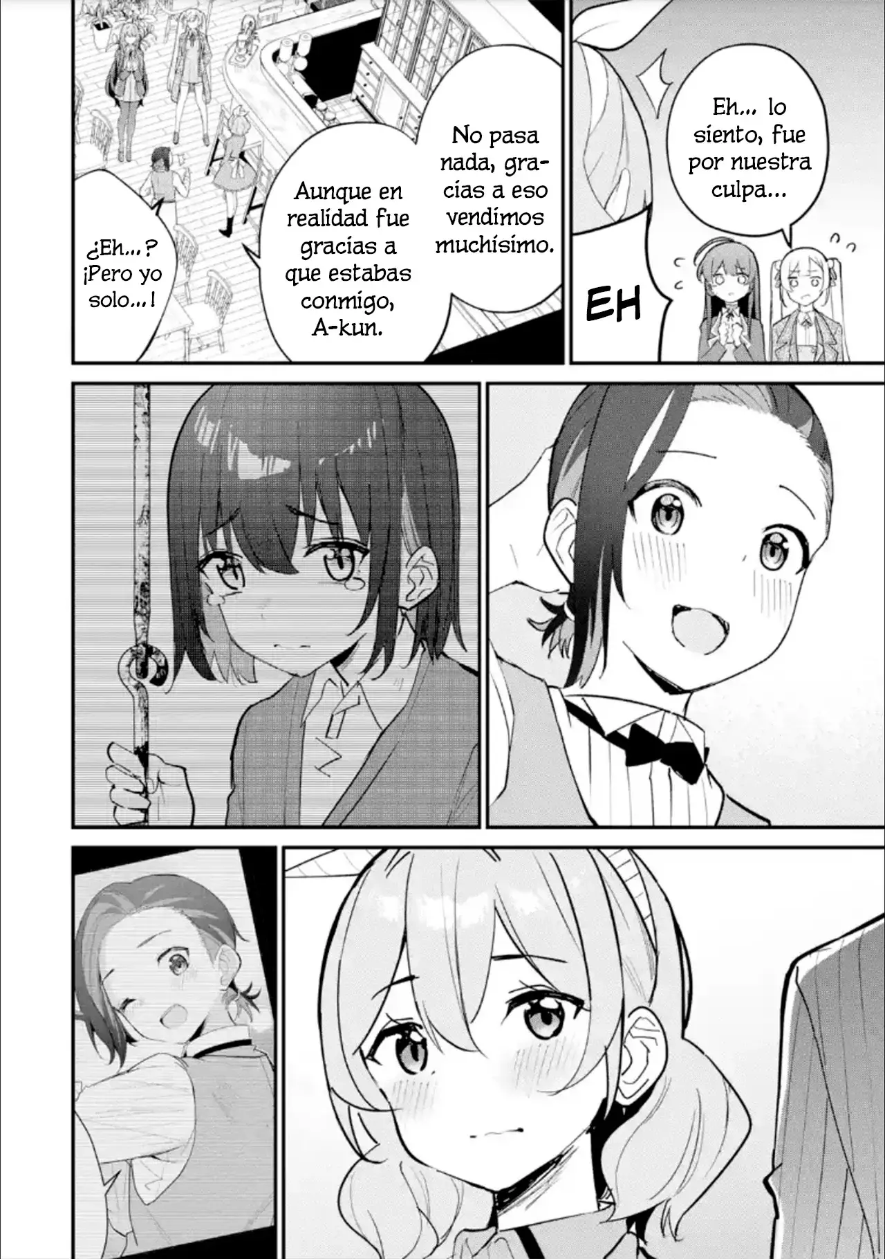 Urakata de sapōto shi teta geinō ikka o tsuihō sa reta boku wa, futsū no seishun o ōka shitai. Capitulo 16: Trabajo de Medio Tiempo página 36
