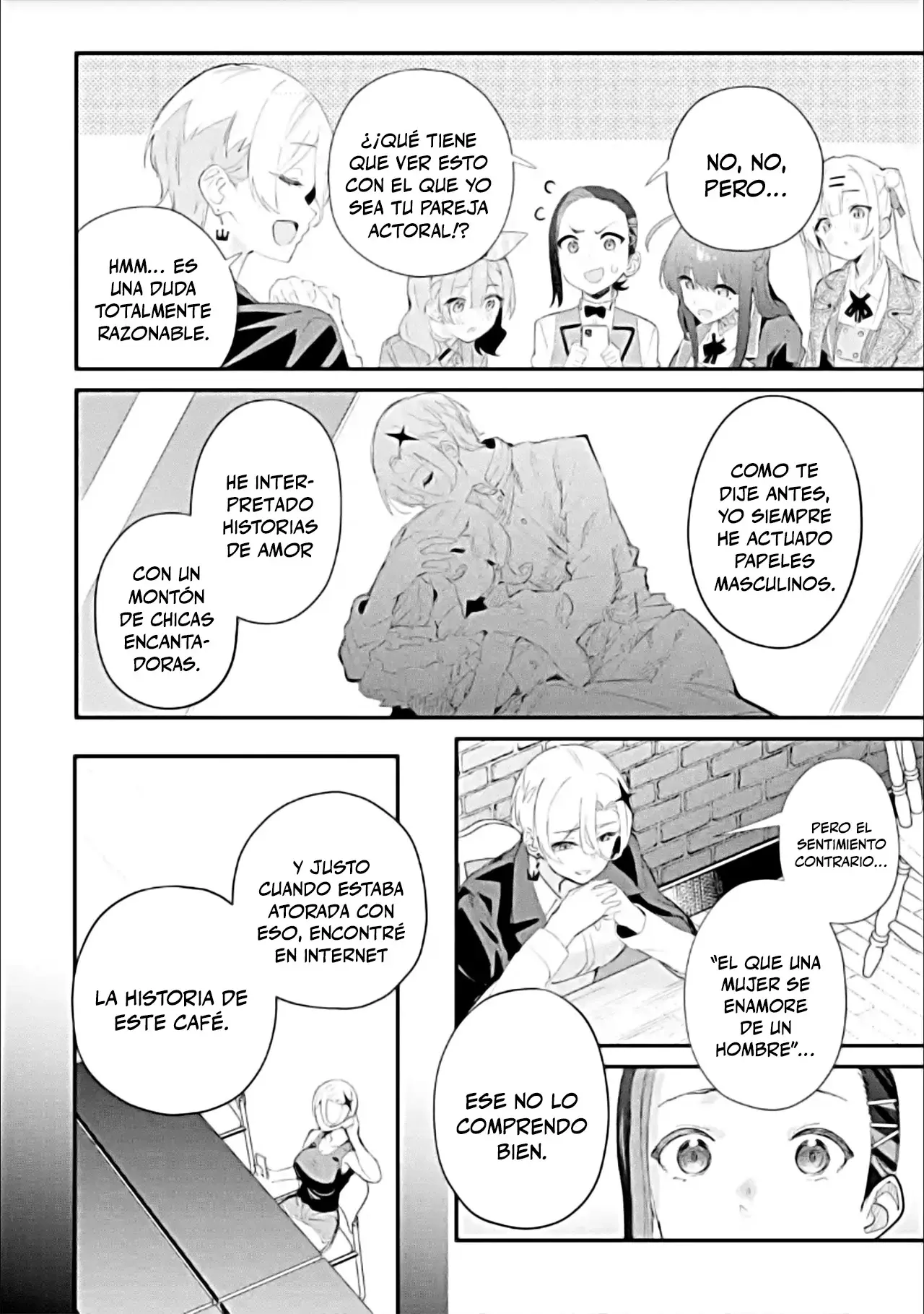 Urakata de sapōto shi teta geinō ikka o tsuihō sa reta boku wa, futsū no seishun o ōka shitai. Capitulo 18: Si, CON MUCHO GUSTO página 14